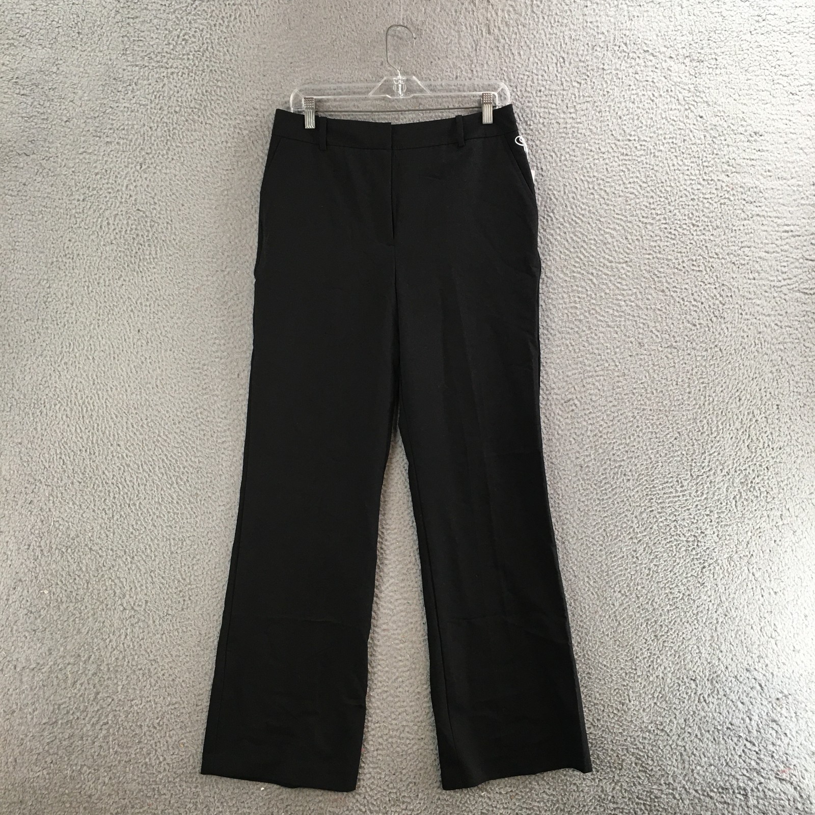 Worthington Pants Womens 8 High Rise Wrinkle Free Wide Leg Trouser Black NEW