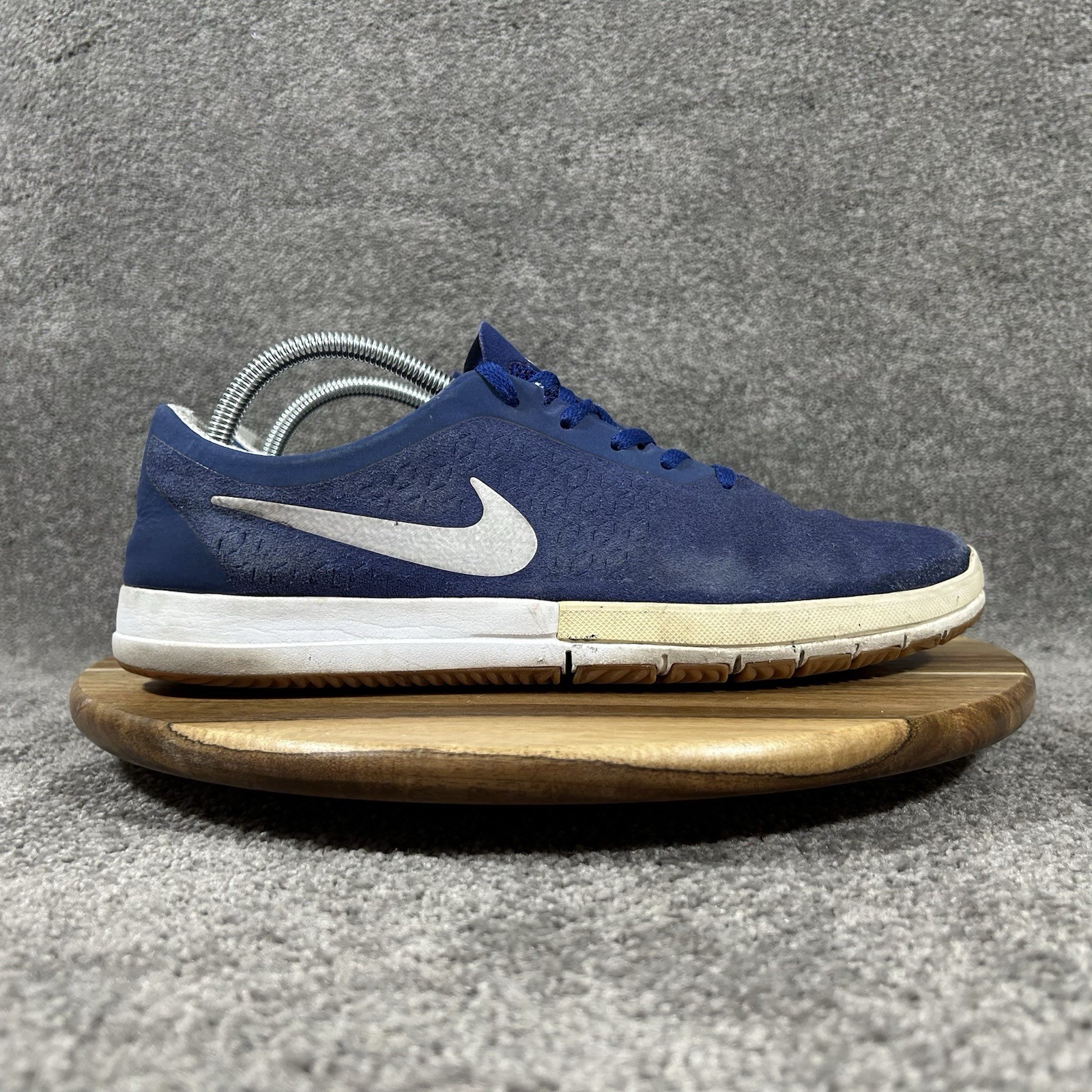 Nike SB Free Nano 724941-401 Mens Sz 10.5 Blue Suede Atheltic Skate Shoes Used