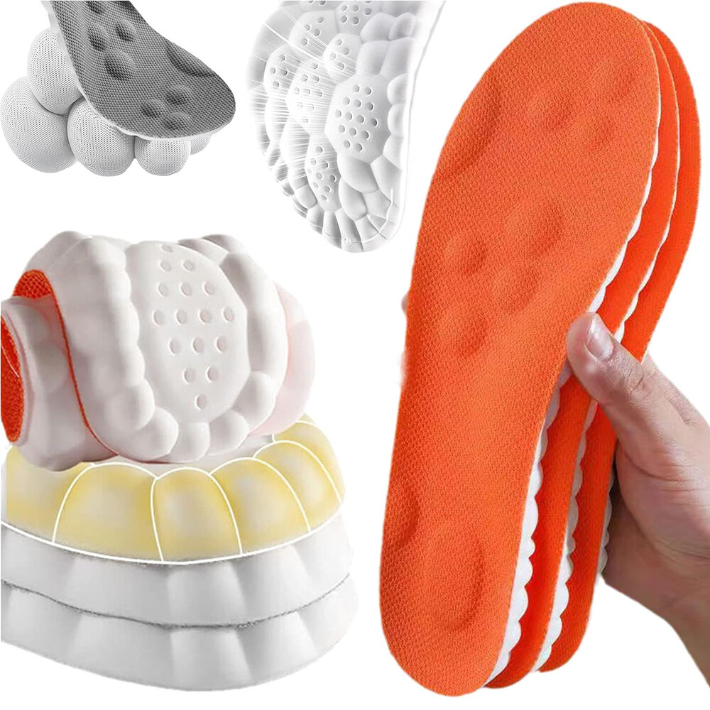 1/2/4 Pairs 4D Memory Cloud Technology Insole – Super Soft, Ultra Comfort Insole