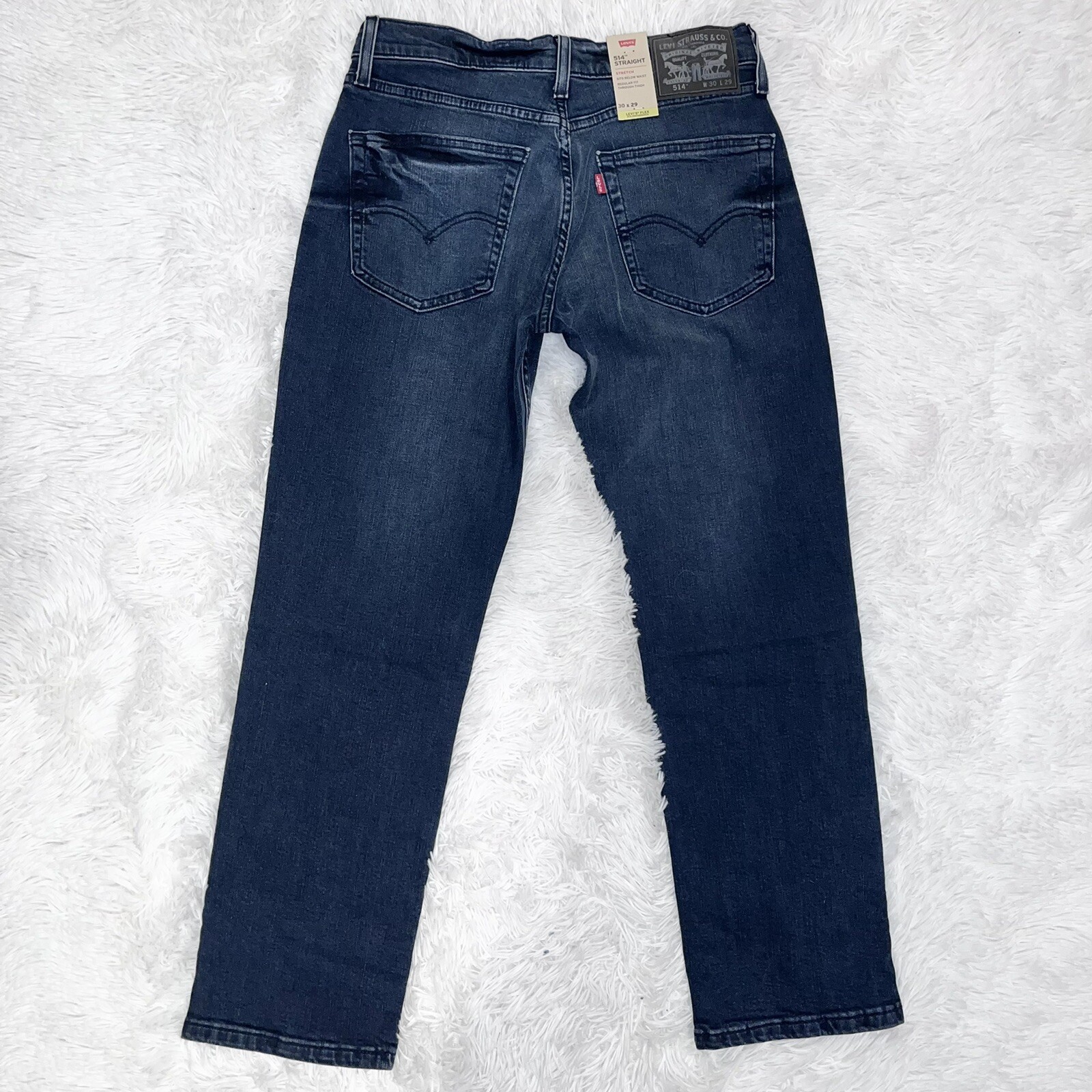 LEVI’S 514 Straight Leg Stretch Flex Eco Performance Dark Wash Blue Jeans 30 NWT
