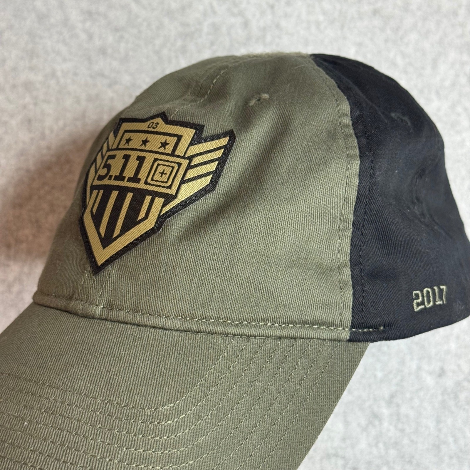 5.11 Tactical Hat Mens One Size Olive Green Black Shield Logo 2017 Baseball Cap
