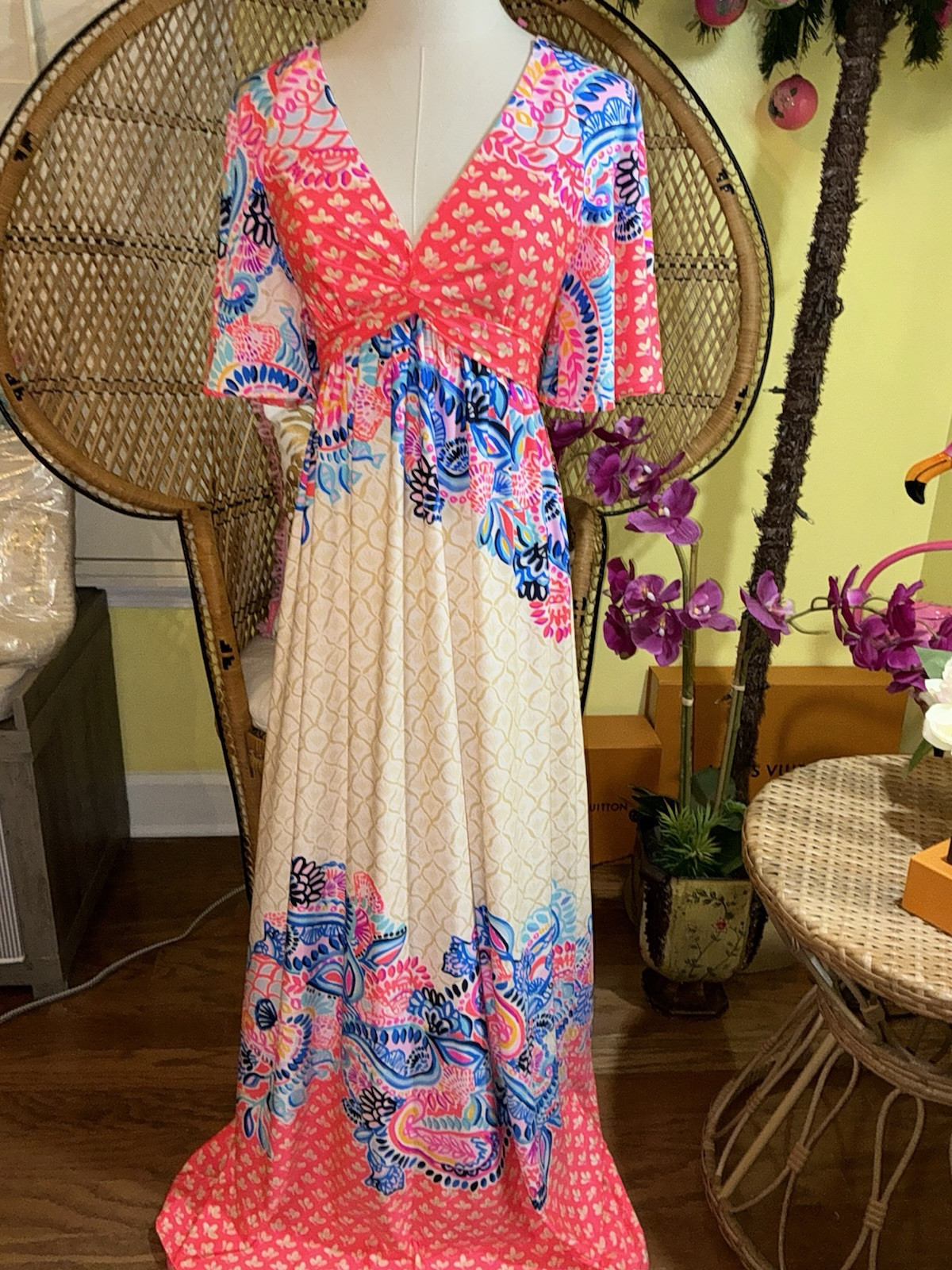 Lilly Pulitzer NWT Minka Maxi Dress Coral Beach Bungalow 🦄 Size 0,2,10,14,16