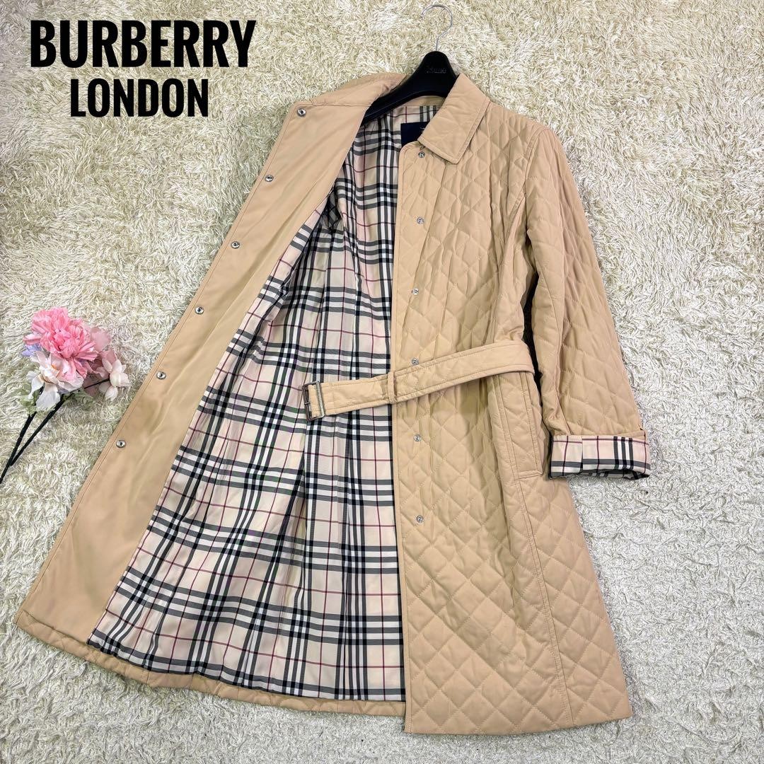 Burberry London Nova check belt quilting jacket coat