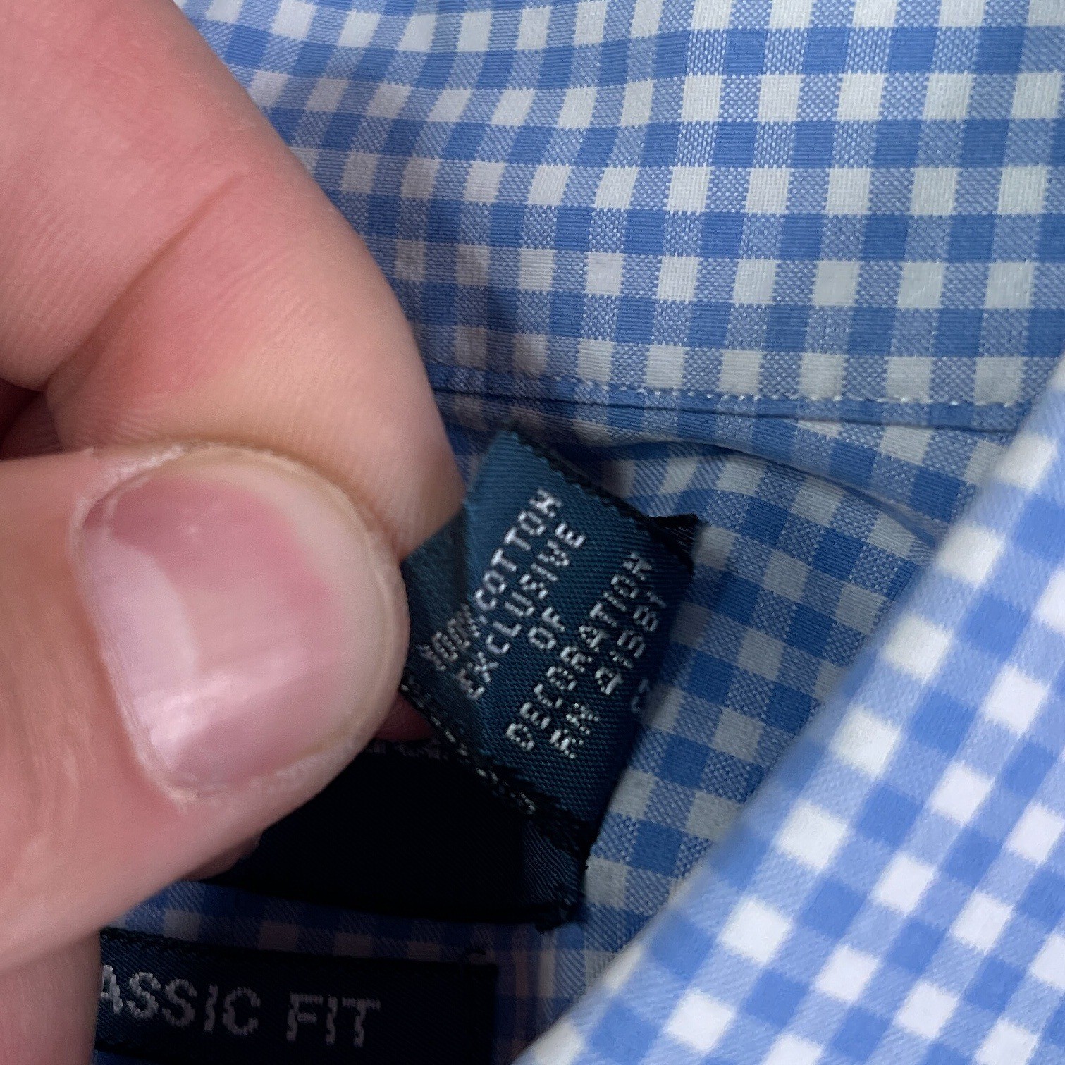 Ralph Lauren Shirt Mens Medium Blue Gingham Classic Fit Button Down Pony Logo