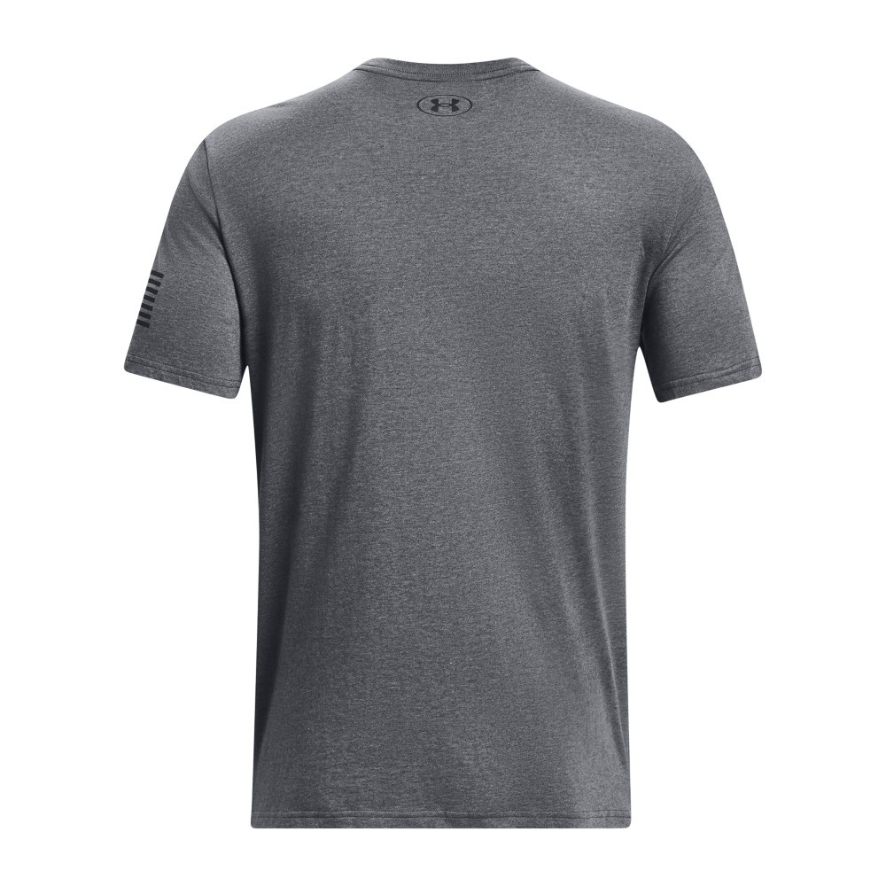 Under Armour 1370811 Men’s UA Freedom Logo T-Shirt, Pitch Gray, Small