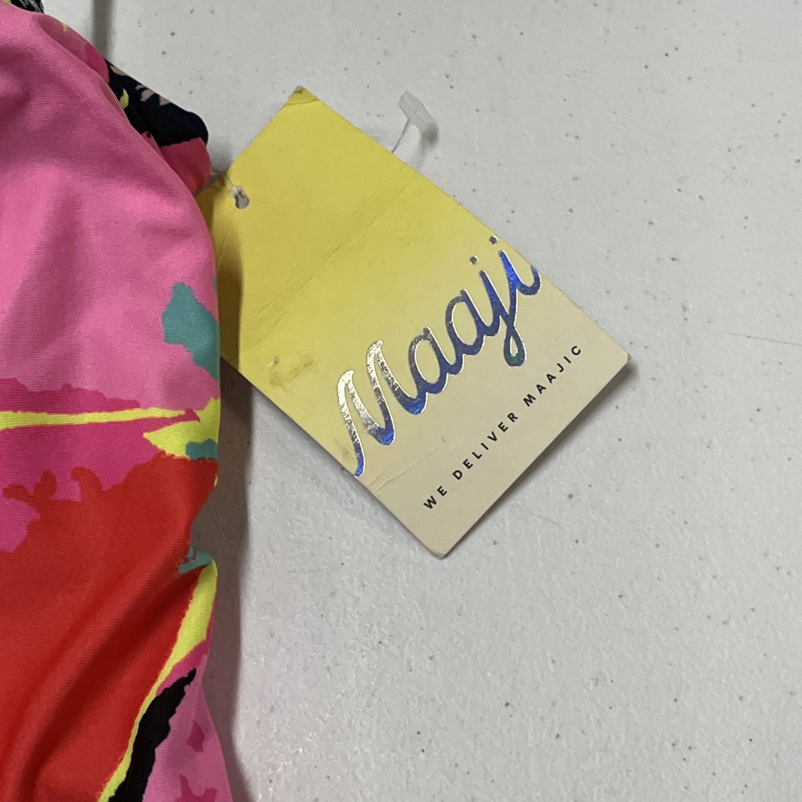 Maaji Swimsuit Floral Reversible One Piece Size S Strappy Back Beach Vacation