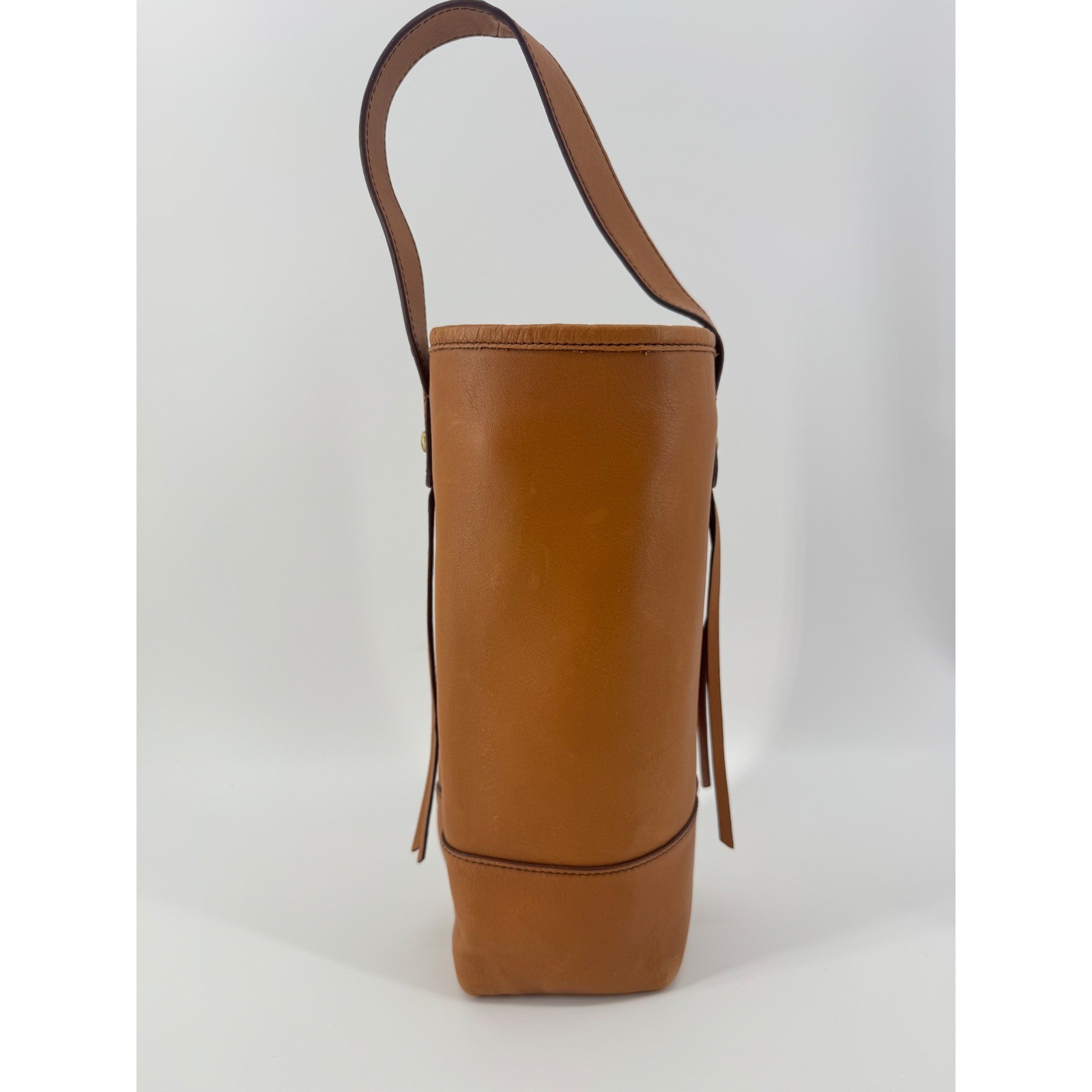 HOBO Tan Leather Small Bucket Bag