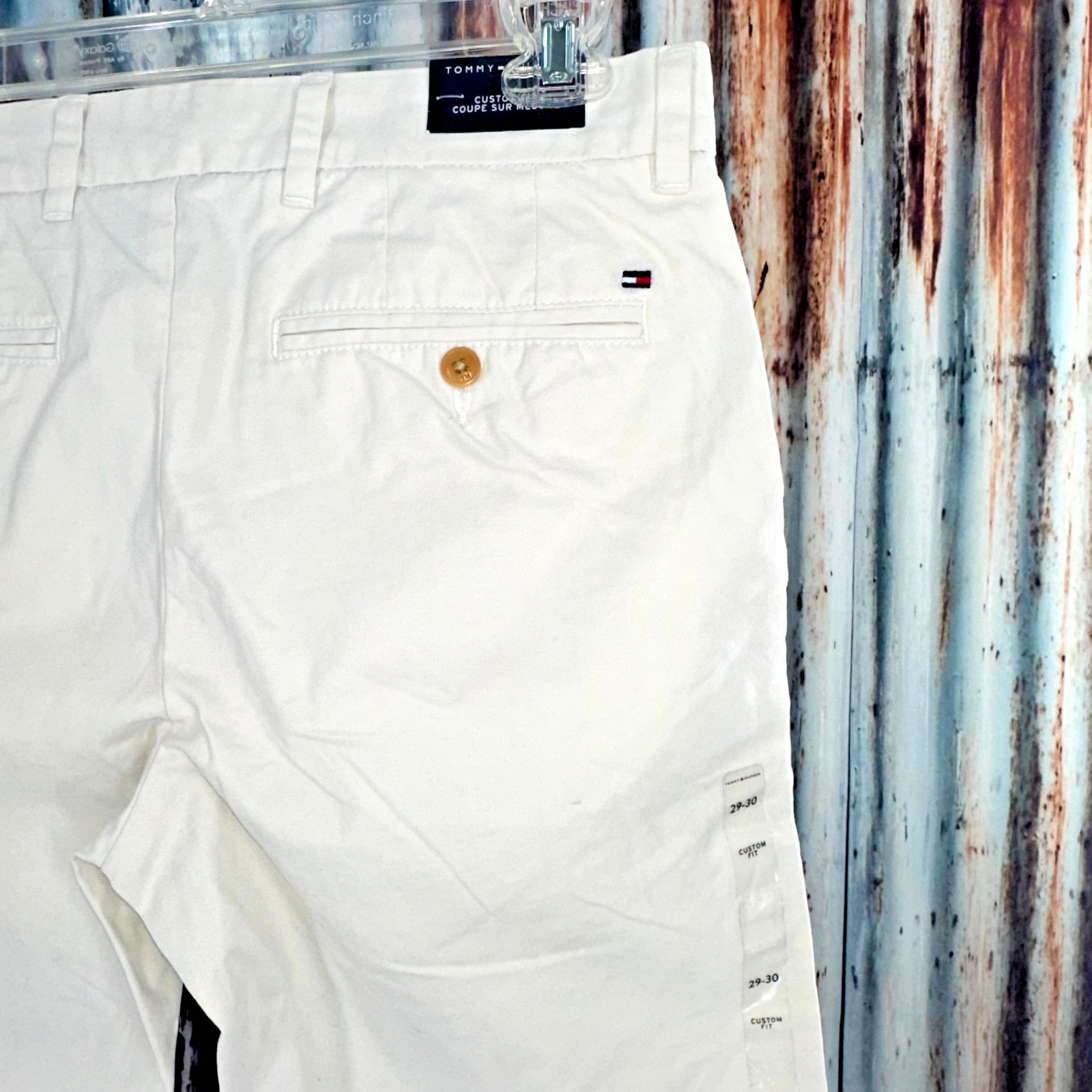 Tommy Hilfiger Men’s Custom Fit Pants Snow White Size 29×30 Slim Straight NWT