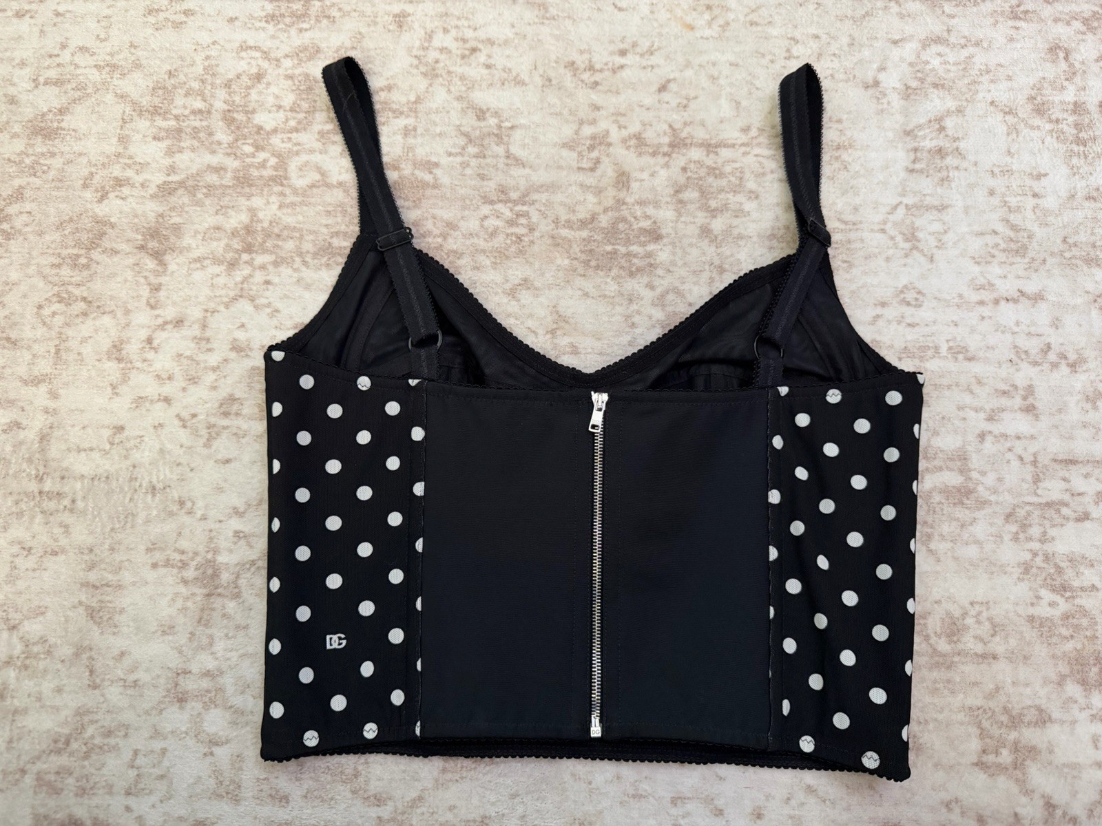 Dolce & Gabbana Polka Dot Corset Top Bustier Size 44 Women’s