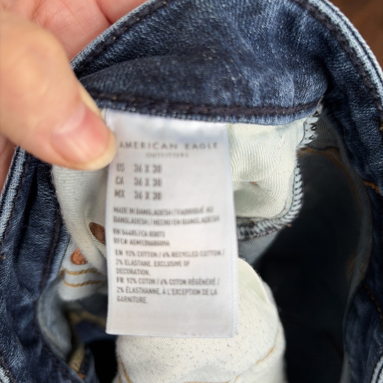 American Eagle Outfitters Men’s Jeans Size 36X30 Measure 36X29 Air Flex AM2