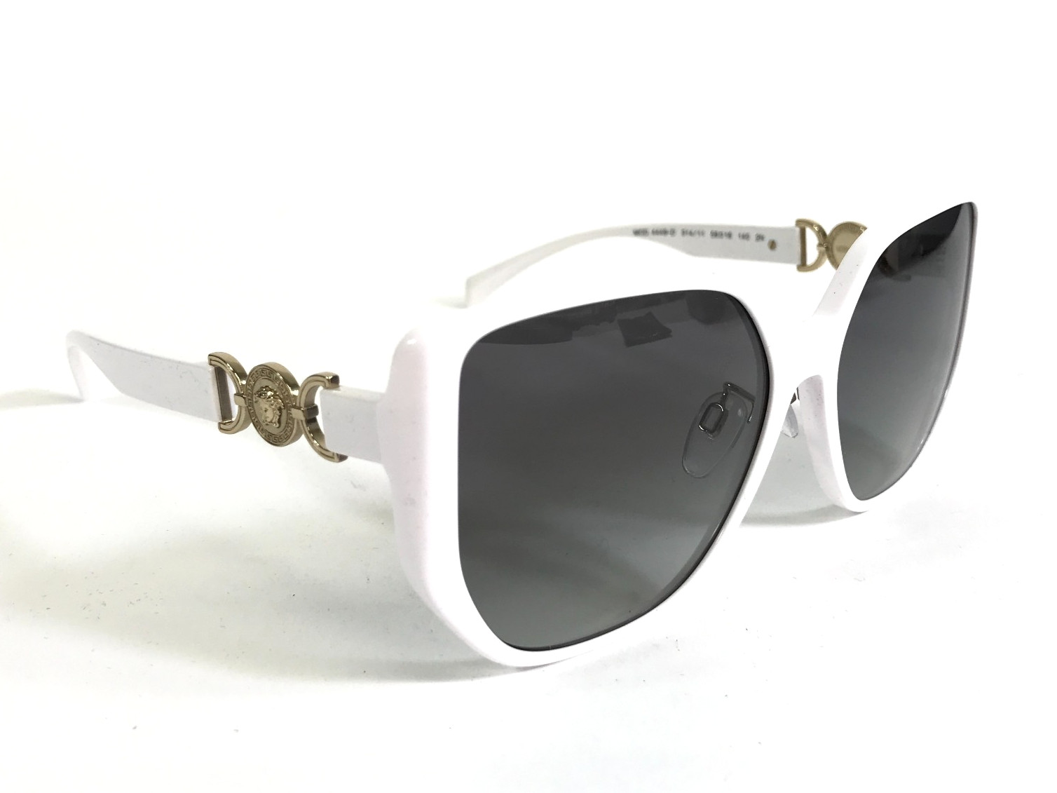 Versace Sunglasses MOD.4449-D 314/11 White Butterfly Frames Gray Gradient Lenses