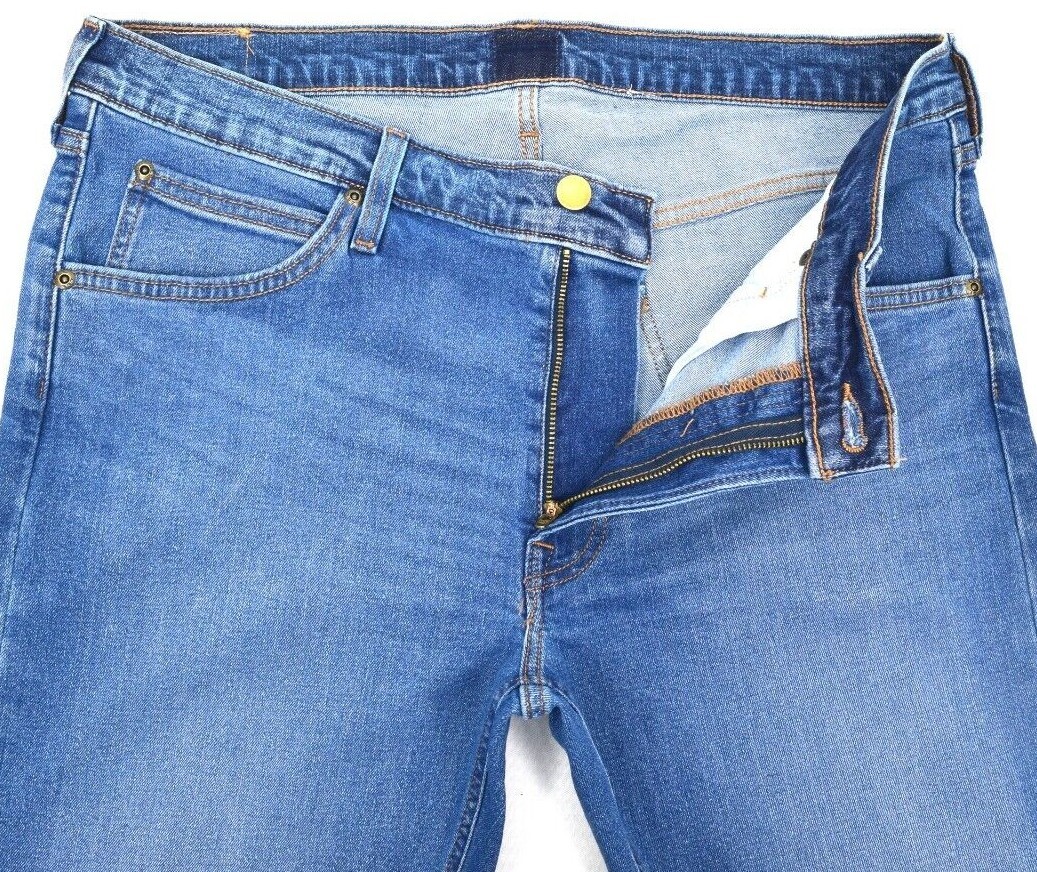 Lee jeans mens Daren regular waist slim leg stretch ‘Mid Worn Blue’ SECONDS L40