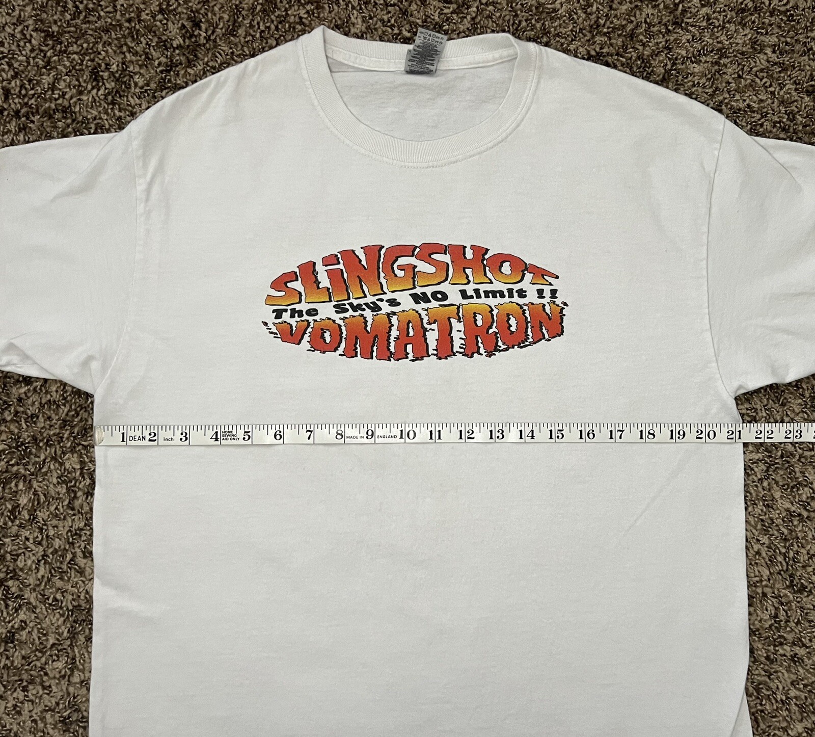 Panama City Beach FL Slingshot Vomitron Large 21” X 27” Double-Sided Graphic Tee
