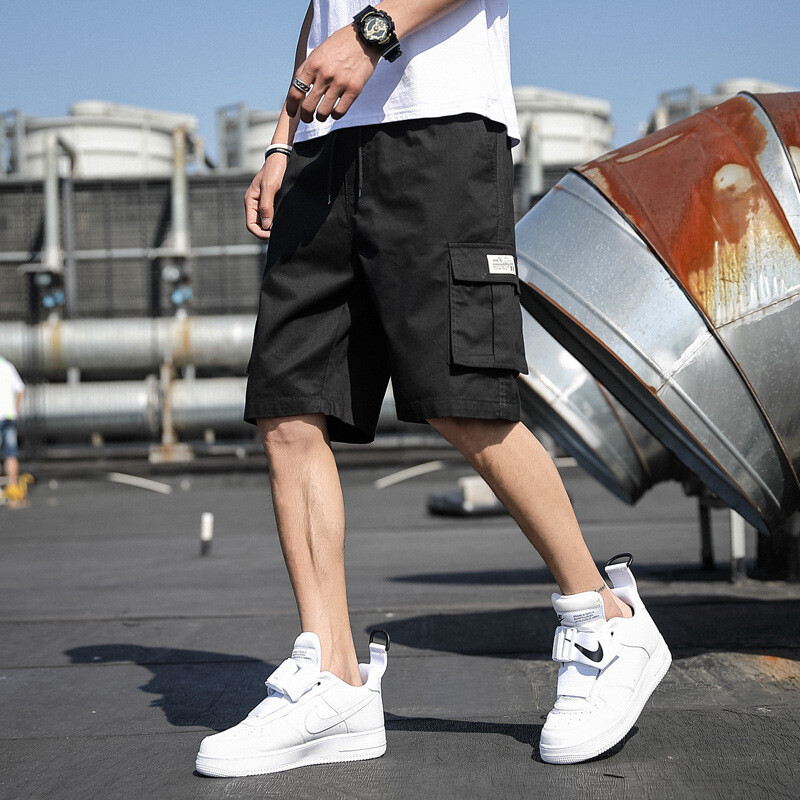 Men Casual Fashion Chino Cargo Shorts Pants Multi Pockets Summer Beach Trousers