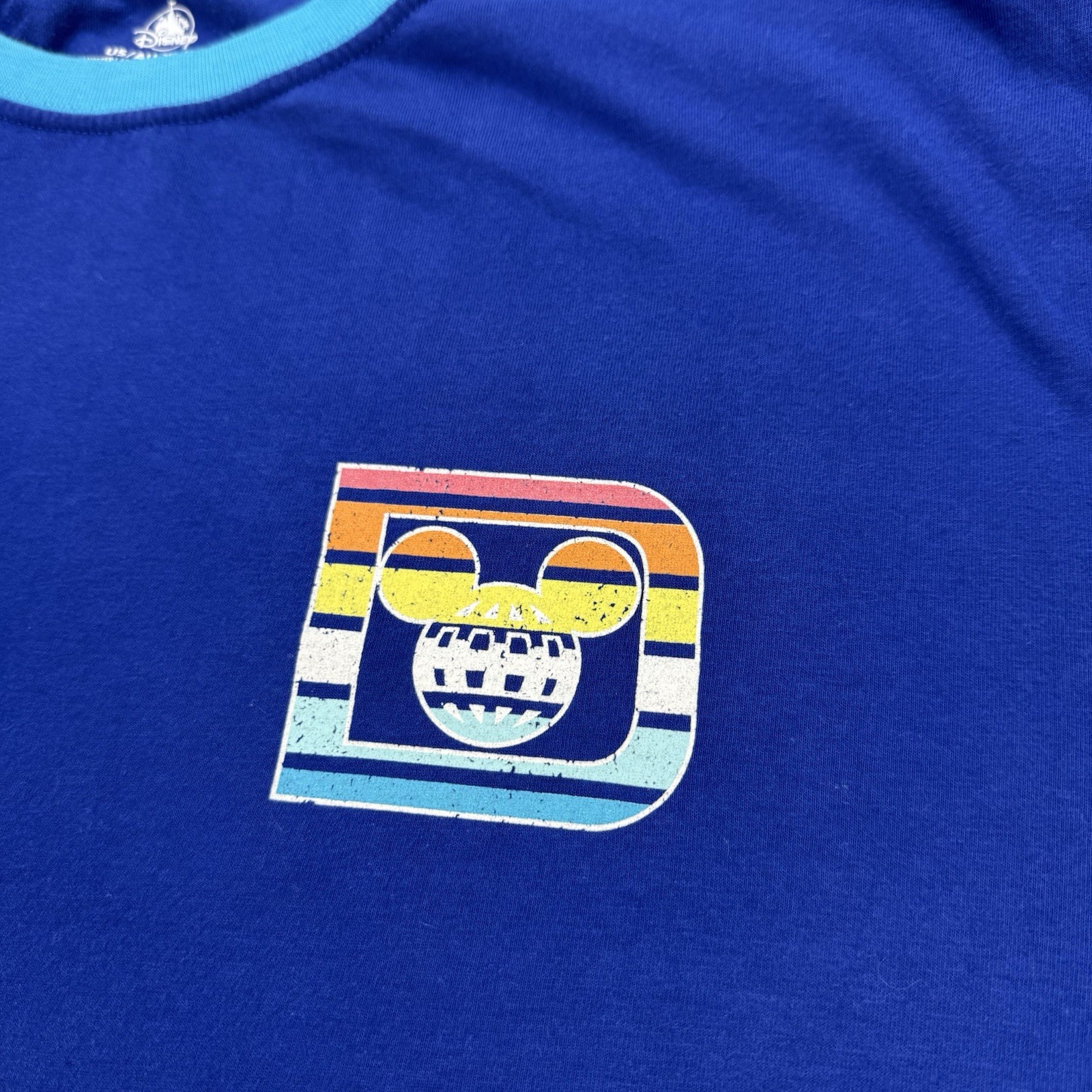 Walt Disney World Most Magical Place On Earth XL Adult Rainbow Shirt Mickey Blue