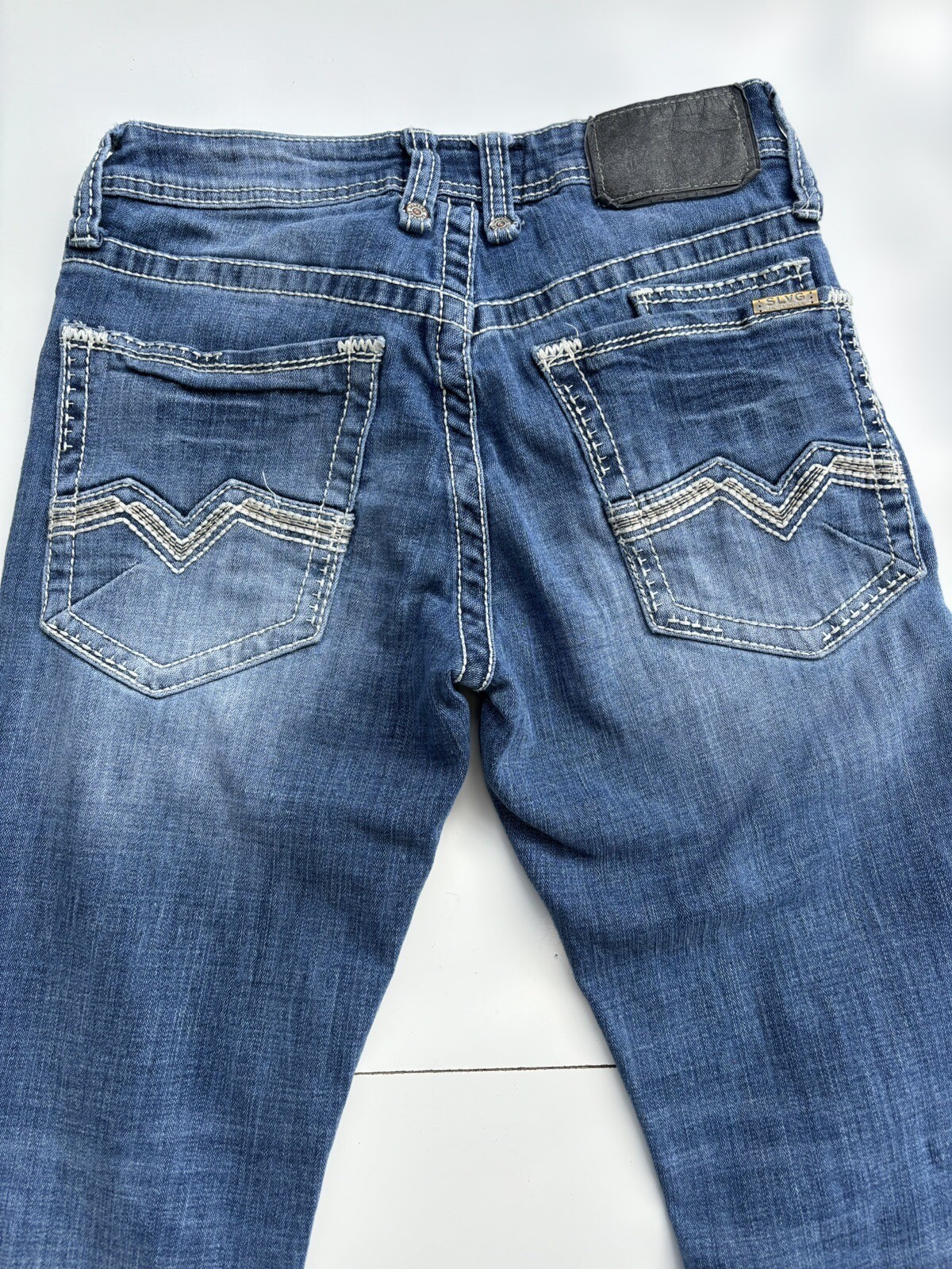 Salvage For Buckle Havoc Distressed Slim Fit Straight Jeans Men’s Sz 29R BKE