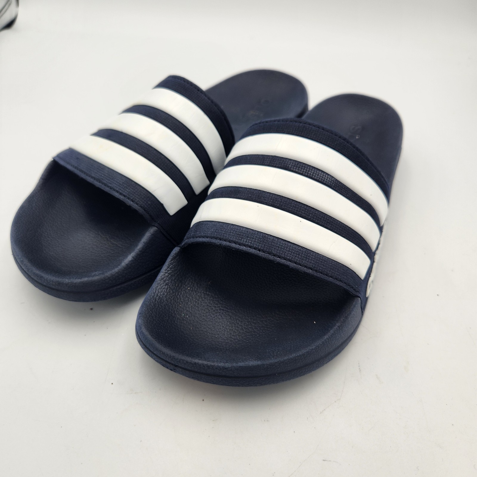 Adidas Adilette Shower Locker Slide Mens 8 Water Sandal Navy White GZ5920
