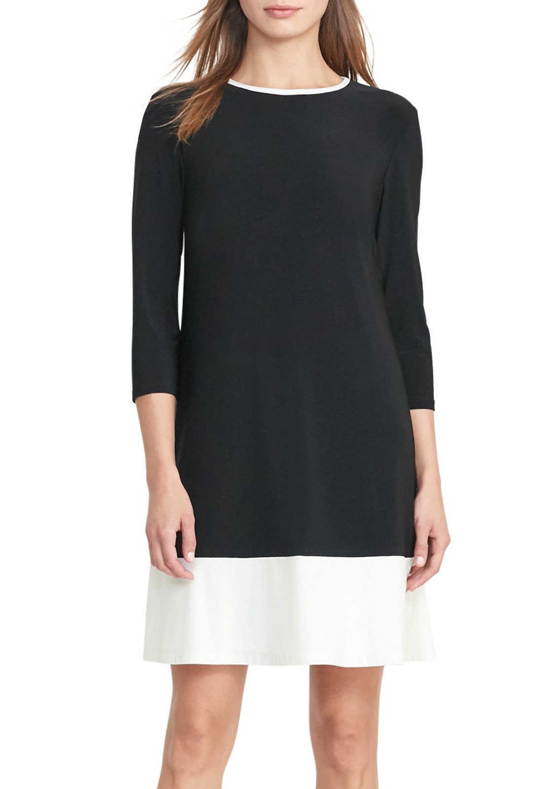 New! RALPH LAUREN ~Size 2~ Colorblock Two-Tone Jersey Shift Dress Retail $140