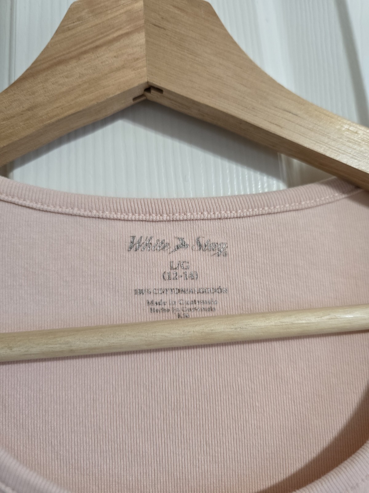 White Stag Pink Solid Knit Scoop Neck Short Sleeve Pullover T-Shirt L/G 12-14