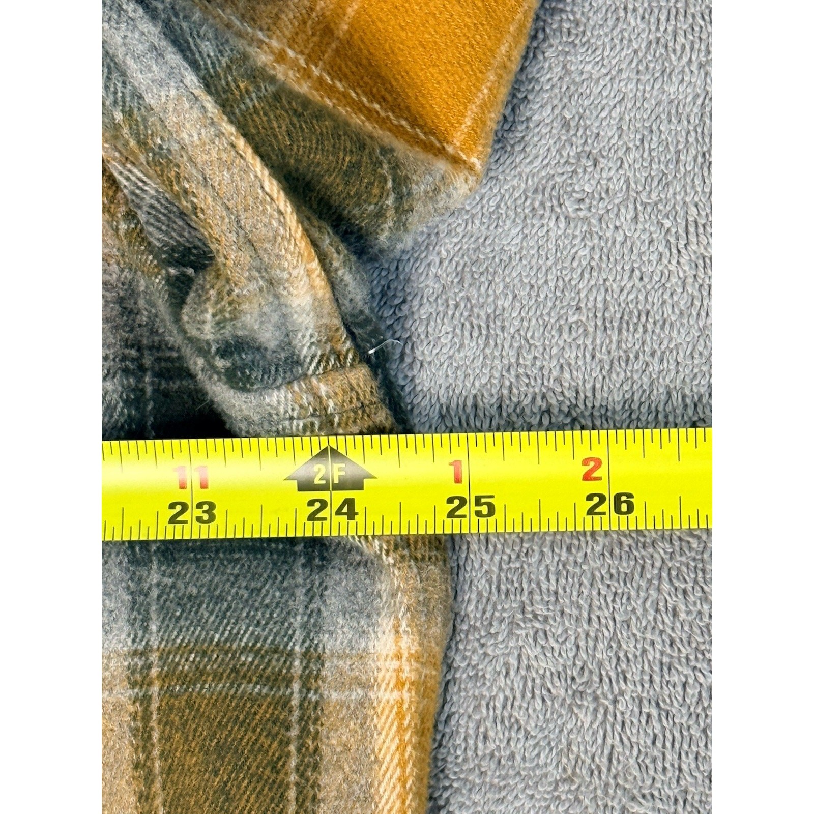 Vans Plaid Flannel Shacket Shirt Jacket Men XL Yellow Gray Heavy Skate Overshirt