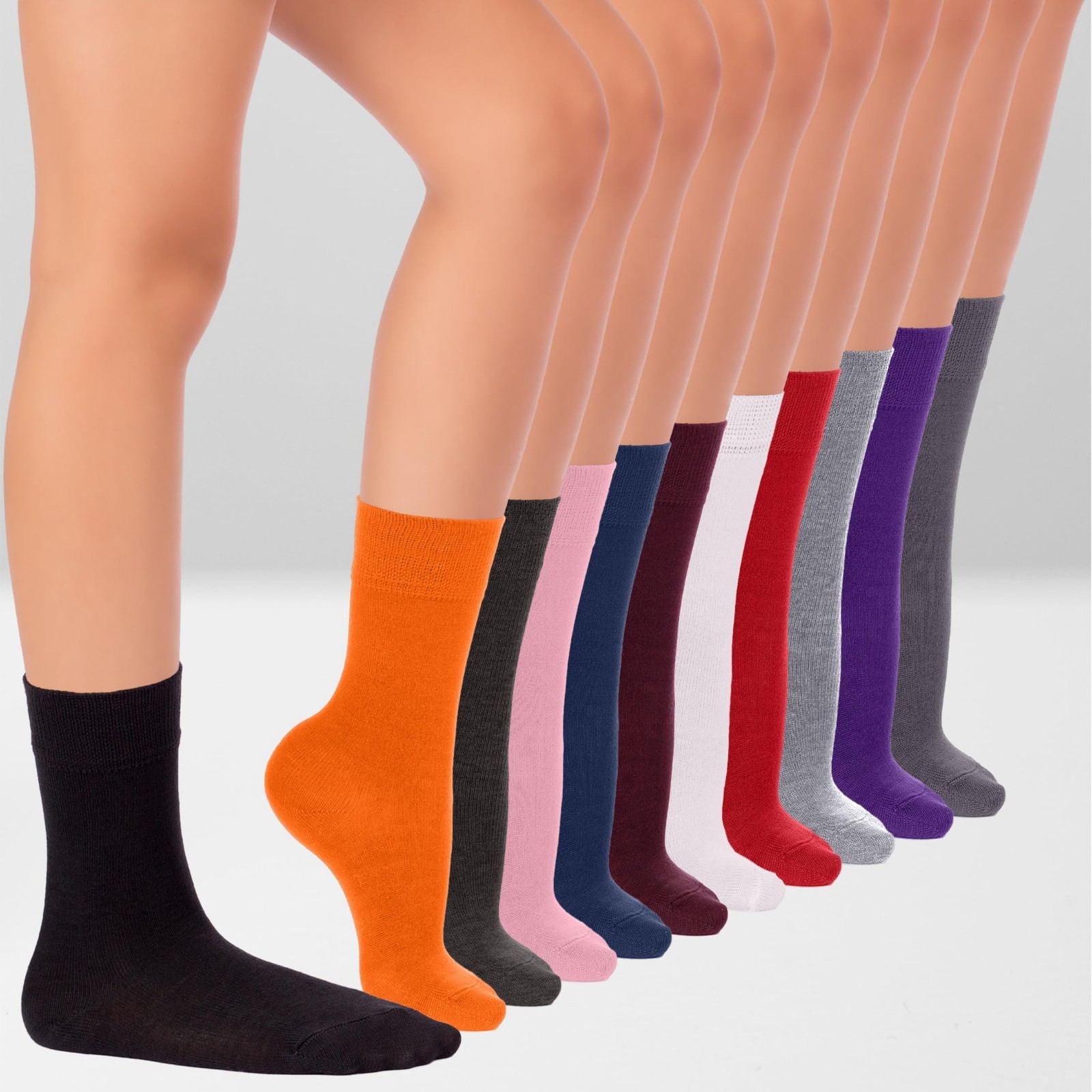KID’S School Crew Socks, BAMBOO, UNISEX, CASUAL, MULTI SIZE, Comfort, 5 Pairs
