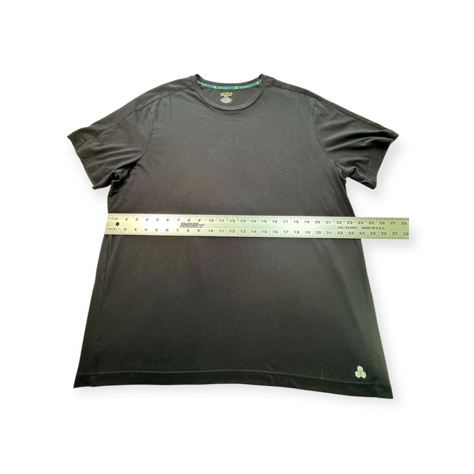 Tek Gear Black Crew Neck Short Sleeves Cotton Blend Men All Seasons T-Shirt XXL