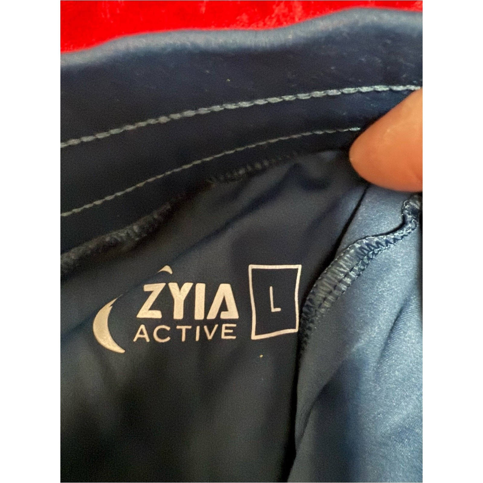 Zyia Active Womens Blue Joggers Ankle Slits Activewear Gym Workout Size LARGE