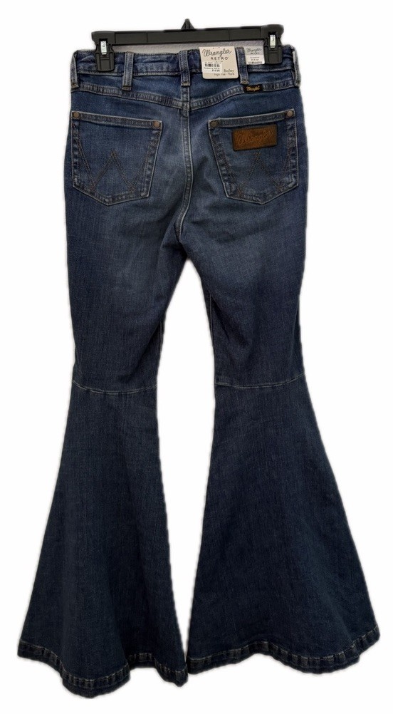 WRANGLER RETRO WOMEN 25×34 BAILEY HIGH RISE FLARE DENIM JEANS BELL BOTTOM NWT