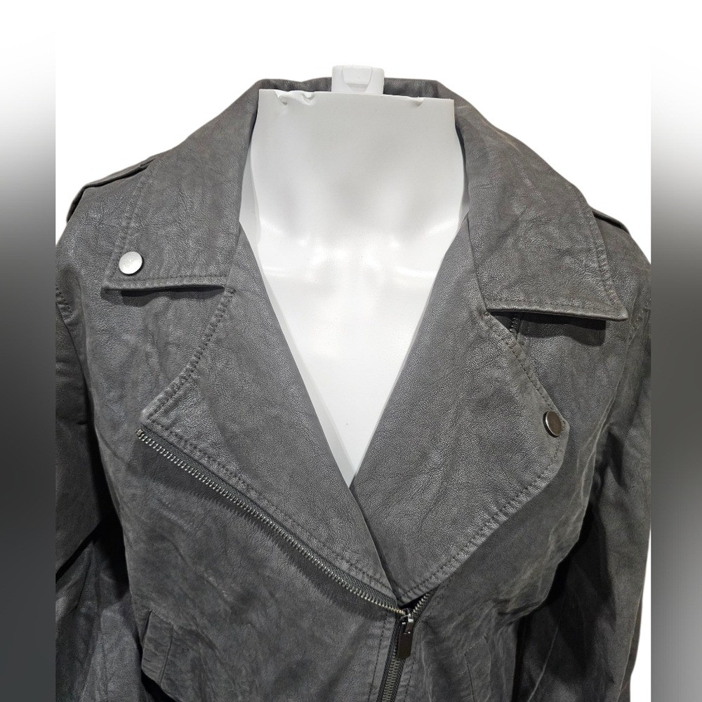 Women’s Gray Moto Jacket The Loft Size 12