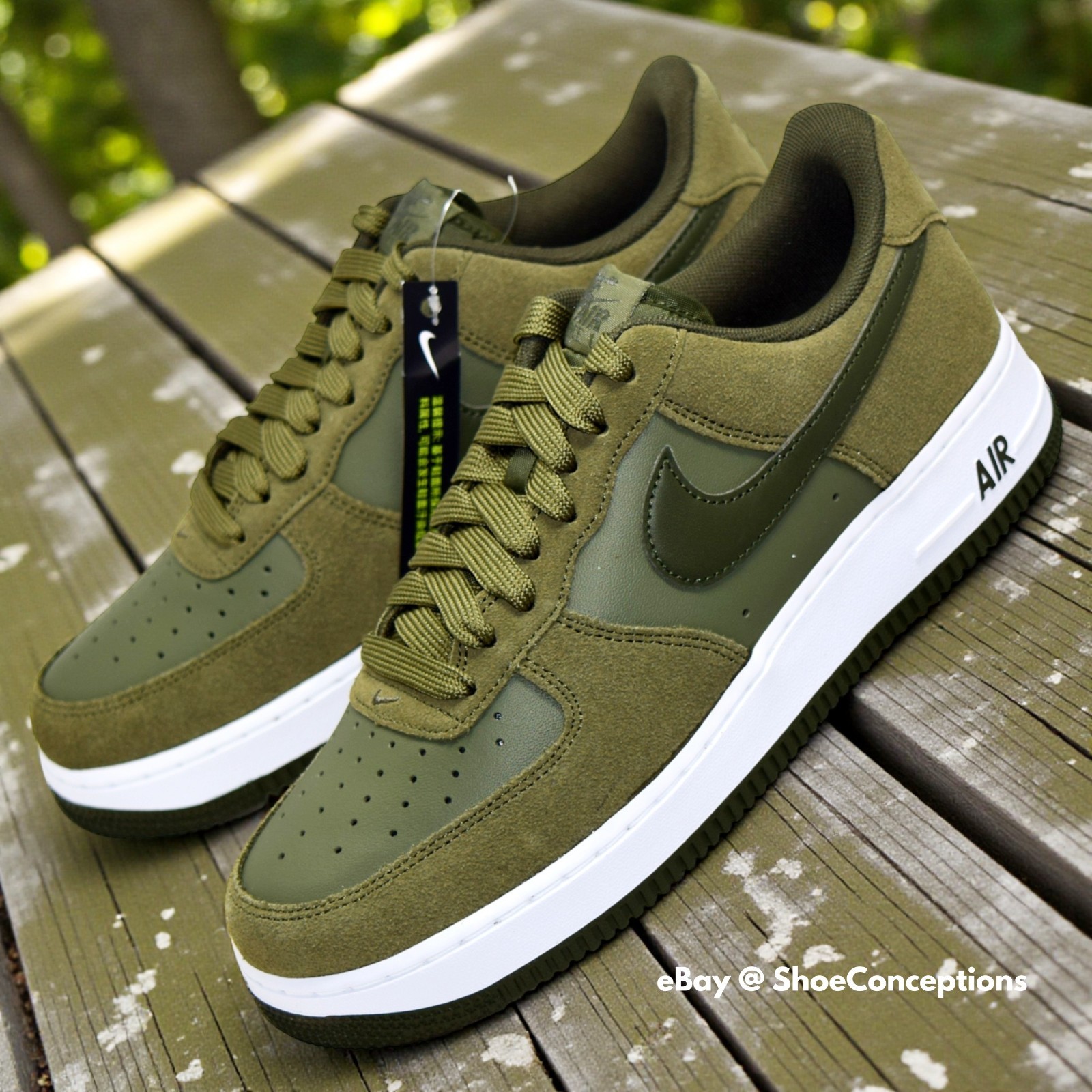 Nike Air Force 1 ’07 LV8 Shoes Medium Olive White IB6388-200 Men’s Sizes NEW