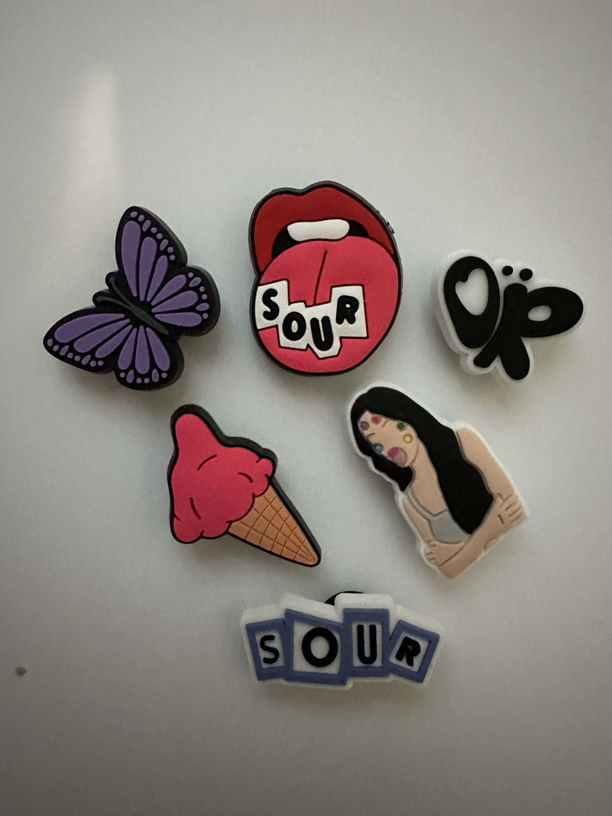 Lot Of 6 Olivia Rodrigo Pop Singer Artist Sour Croc Charms Shoe Accessories NEW