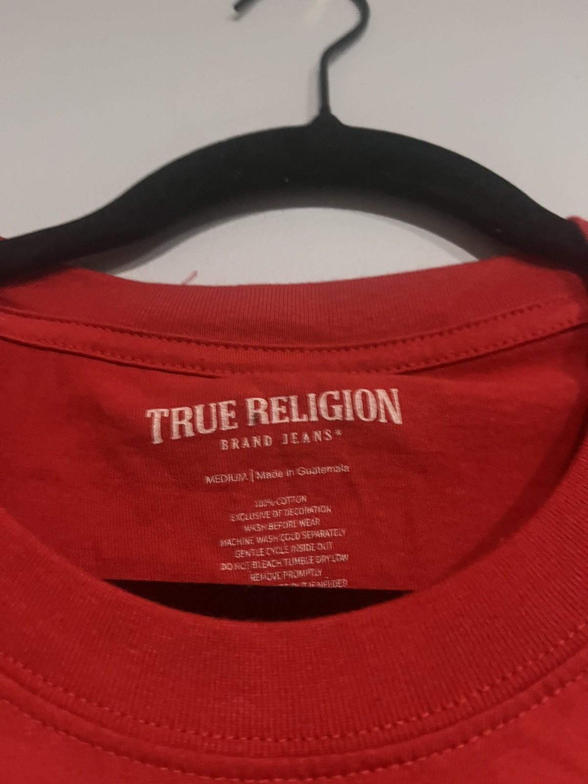 True Religion Shirt Mens Medium red Buddha Graphic