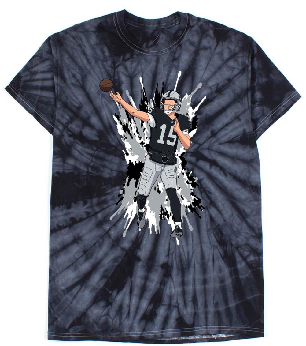 Fernando Mendoza Spray Paint Raiders TIE DYE Shirt T-Shirt Adult Large