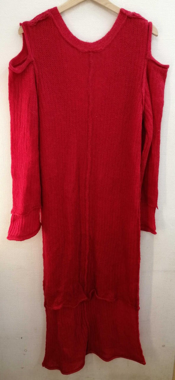 Reversible Knit Dress Women’s Large Red 45in Casual Fashion 114cm