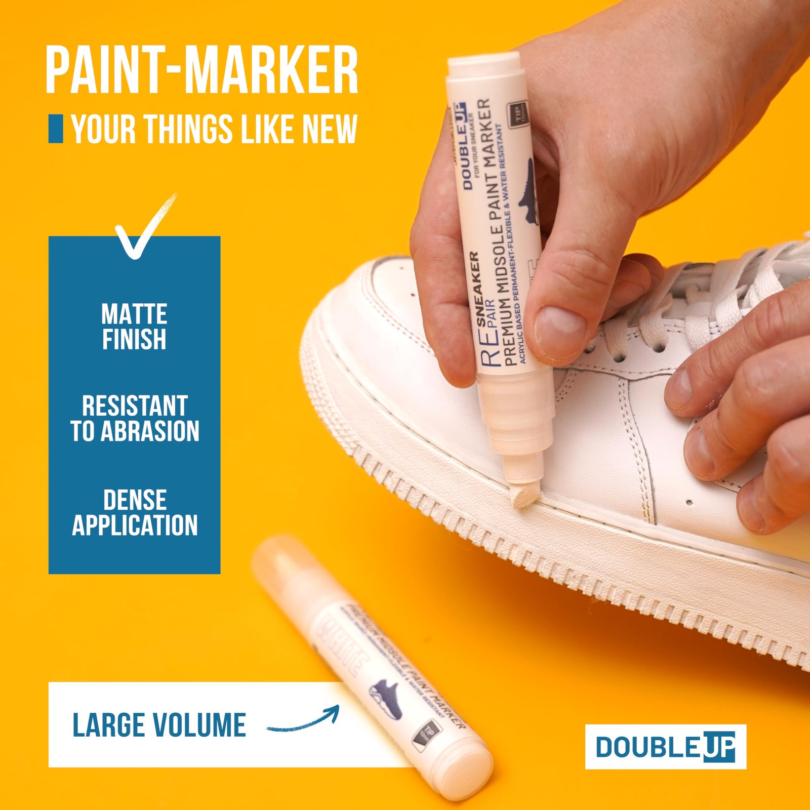 Premium White Sneaker Eraser Paint Pen, Midsole Shoe Whitener Marker for Snea…