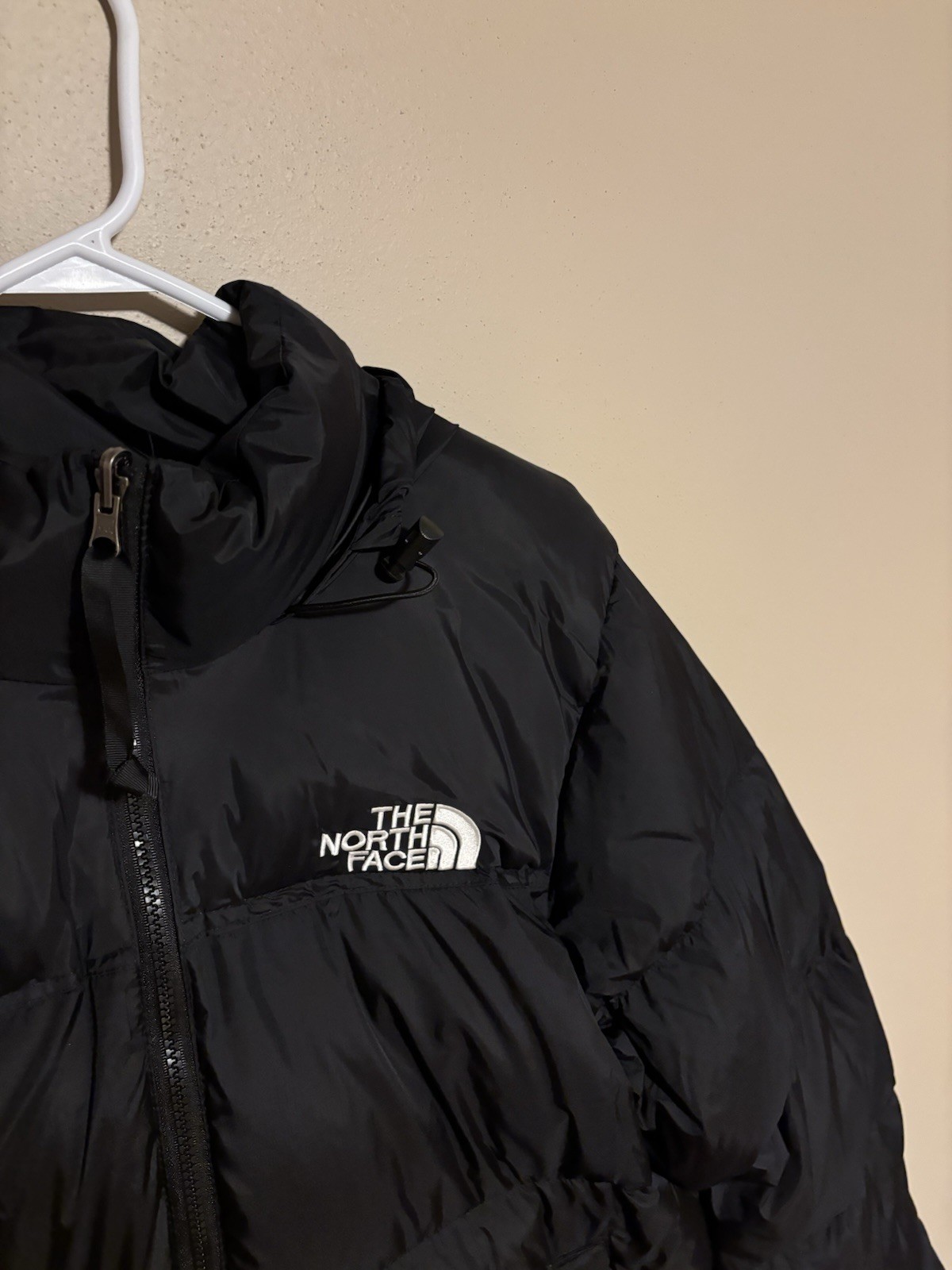 The North Face Nuptse 700 Down Hooded Full Zip Puffer Jacket Black XL