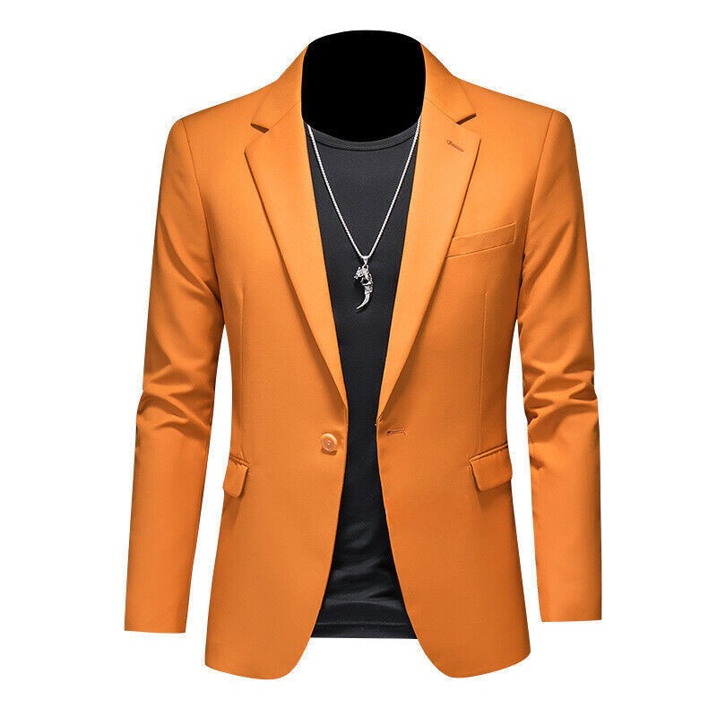 Men’s Jacket Casual Suit Blazer Slim-Fit Suit Wedding Business Dress Suit Tops