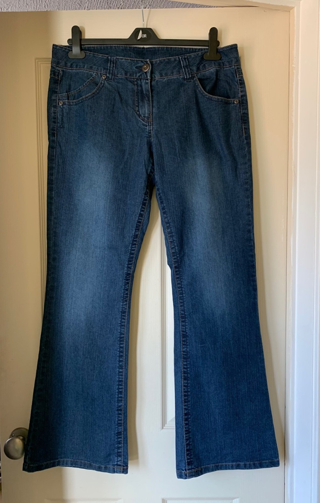 Dorothy Perkins Blue Pre-worn Stretchy Vintage Bootcut Denim Jeans Y2K. SIZE 14