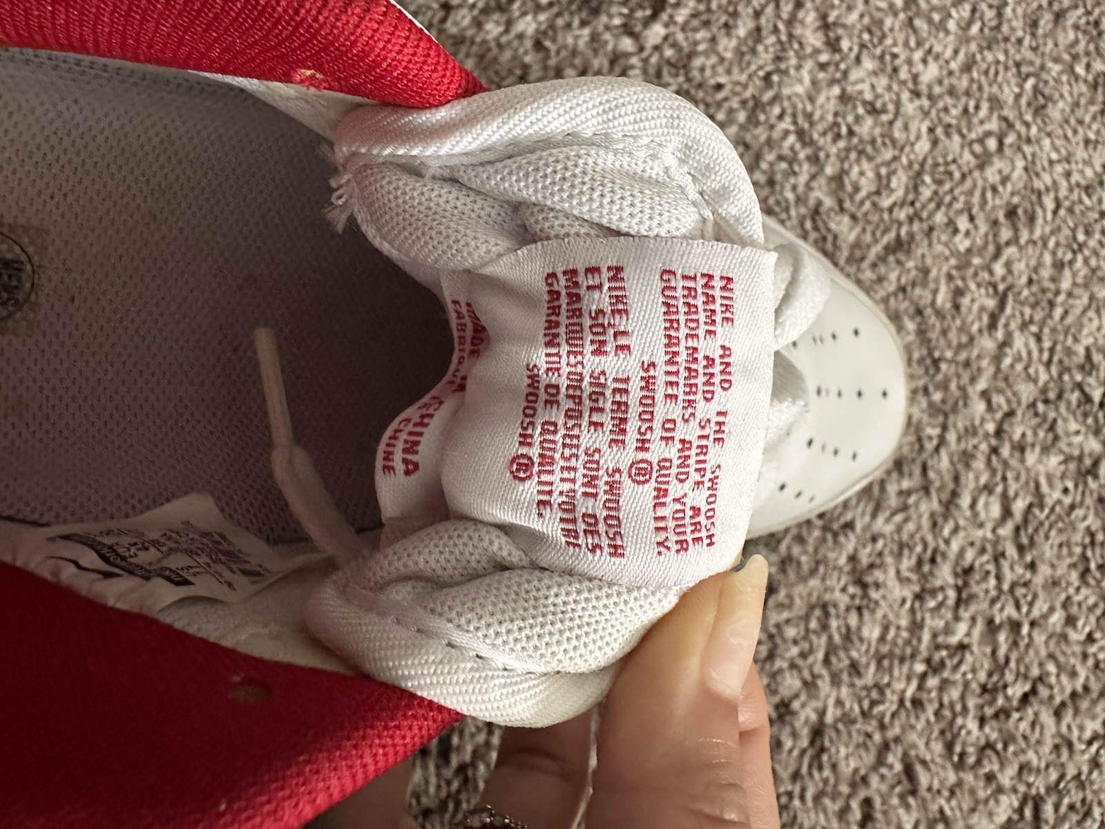 Nike Air Force 1 ’07 White Red Outsole – M11