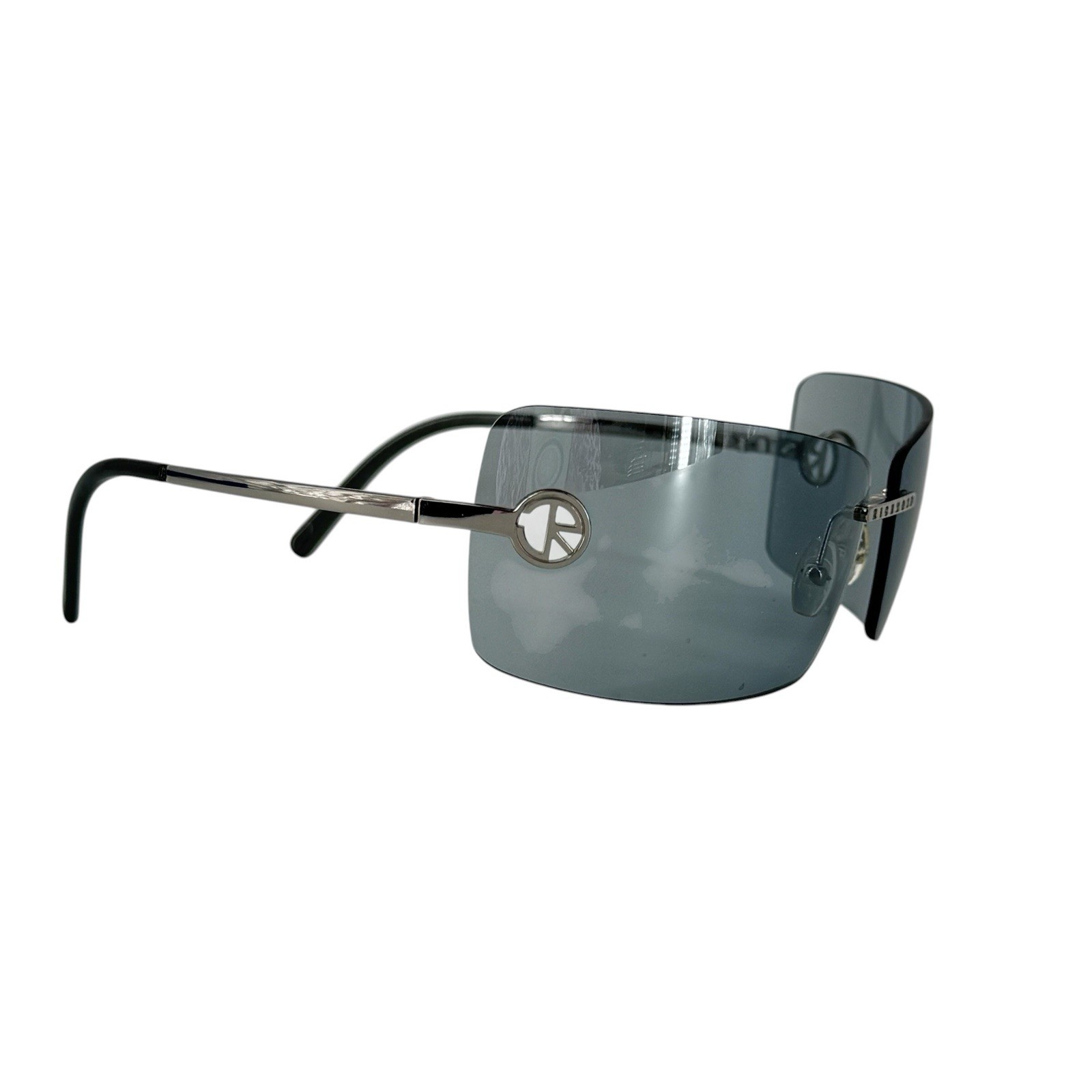 John Richmond Rimless Shield Sunglasses JR51502 Gray Unisex Italy 69 15 115mm