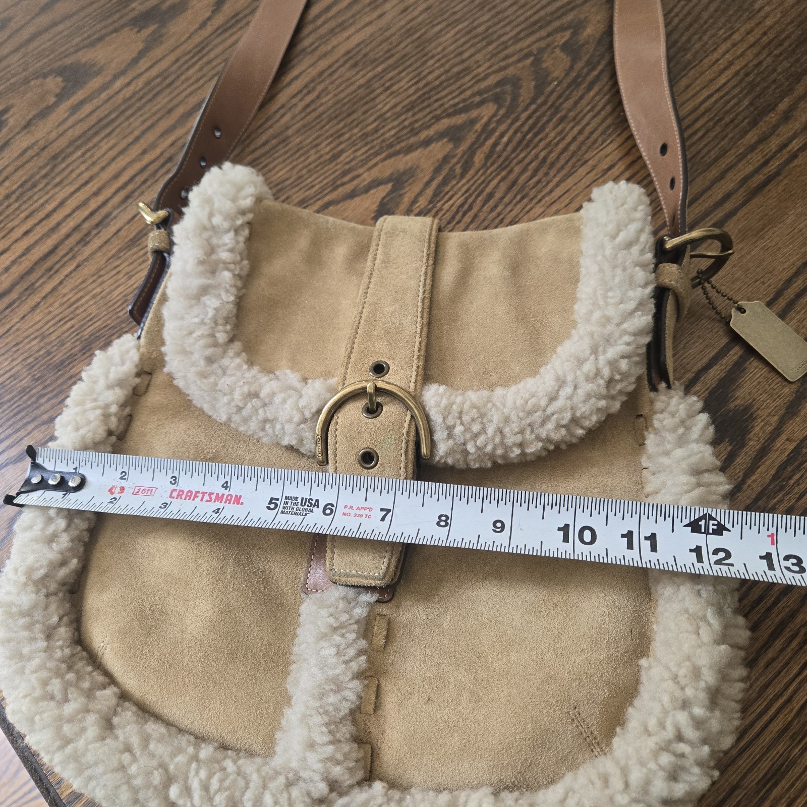 Vintage COACH Shearling Shoulder/crossbow Bag