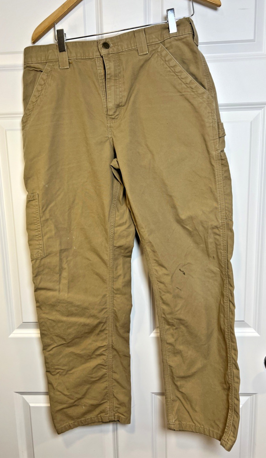 Carhartt B151 Canvas Utility Pants Men’s 32×30 Beige Work Dungaree 100% Cotton