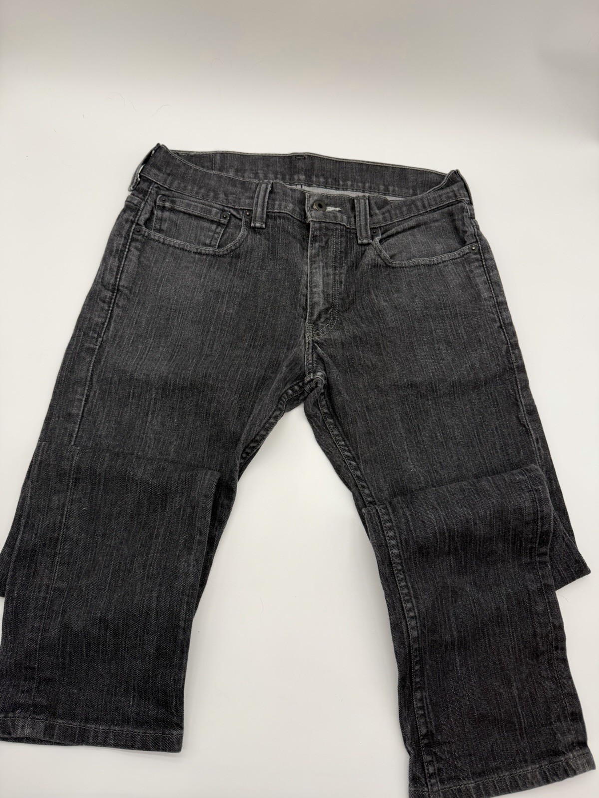 Levi’s 505 Straight Fit Faded Black Jeans Men’s Denim Vintage Y2K Pants 34×29