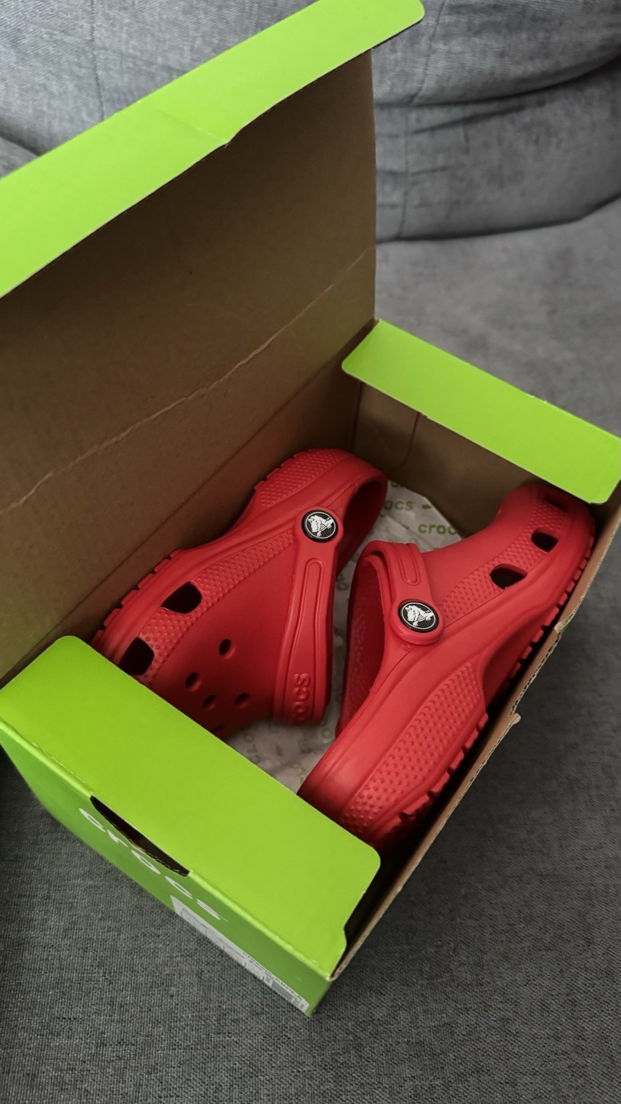 Crocs Classic Clog Sandals Red US 13 Kids Rubber Slip-On Comfort New w/ Box