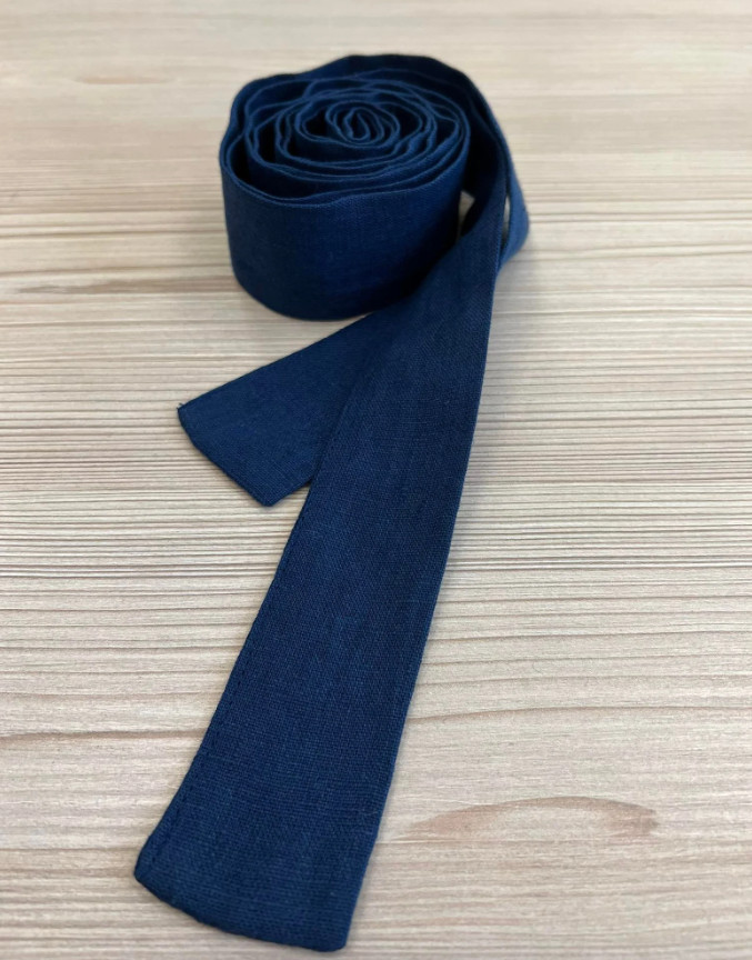 78inches NAVY BLUE Linen dress belt, Linen accessory, handmade belt, linen dress