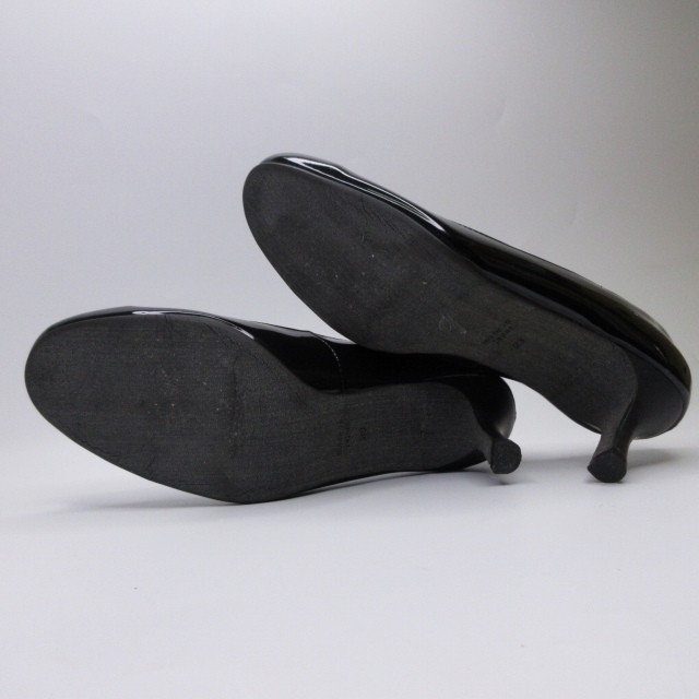 Moon Pumps Black 23cm (9.06in) Enamel Ladies Shoes AB Condition