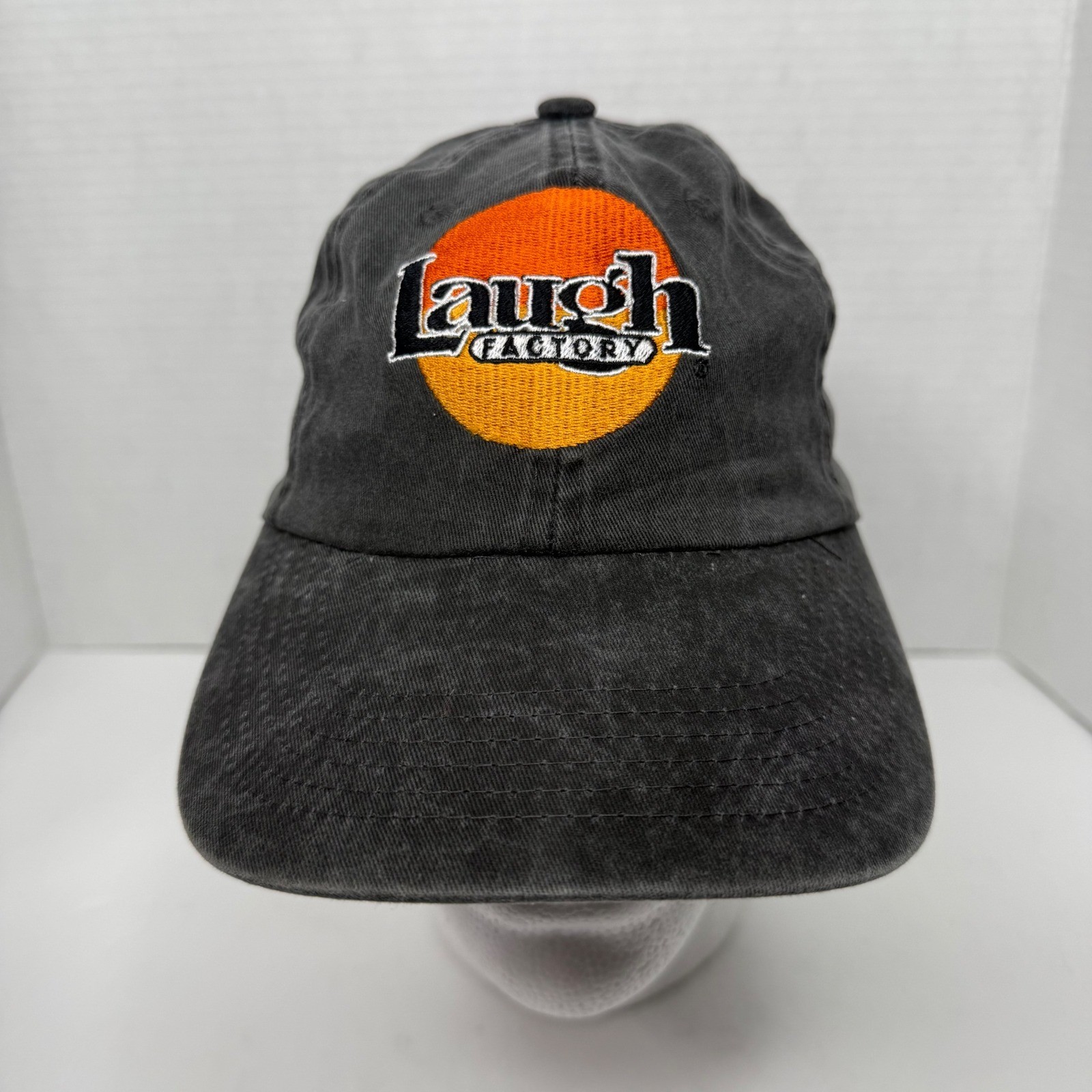 Laugh Factory Hat Mens OSFM Black Washed Comedy Club Cotton Dad Cap Souvenir
