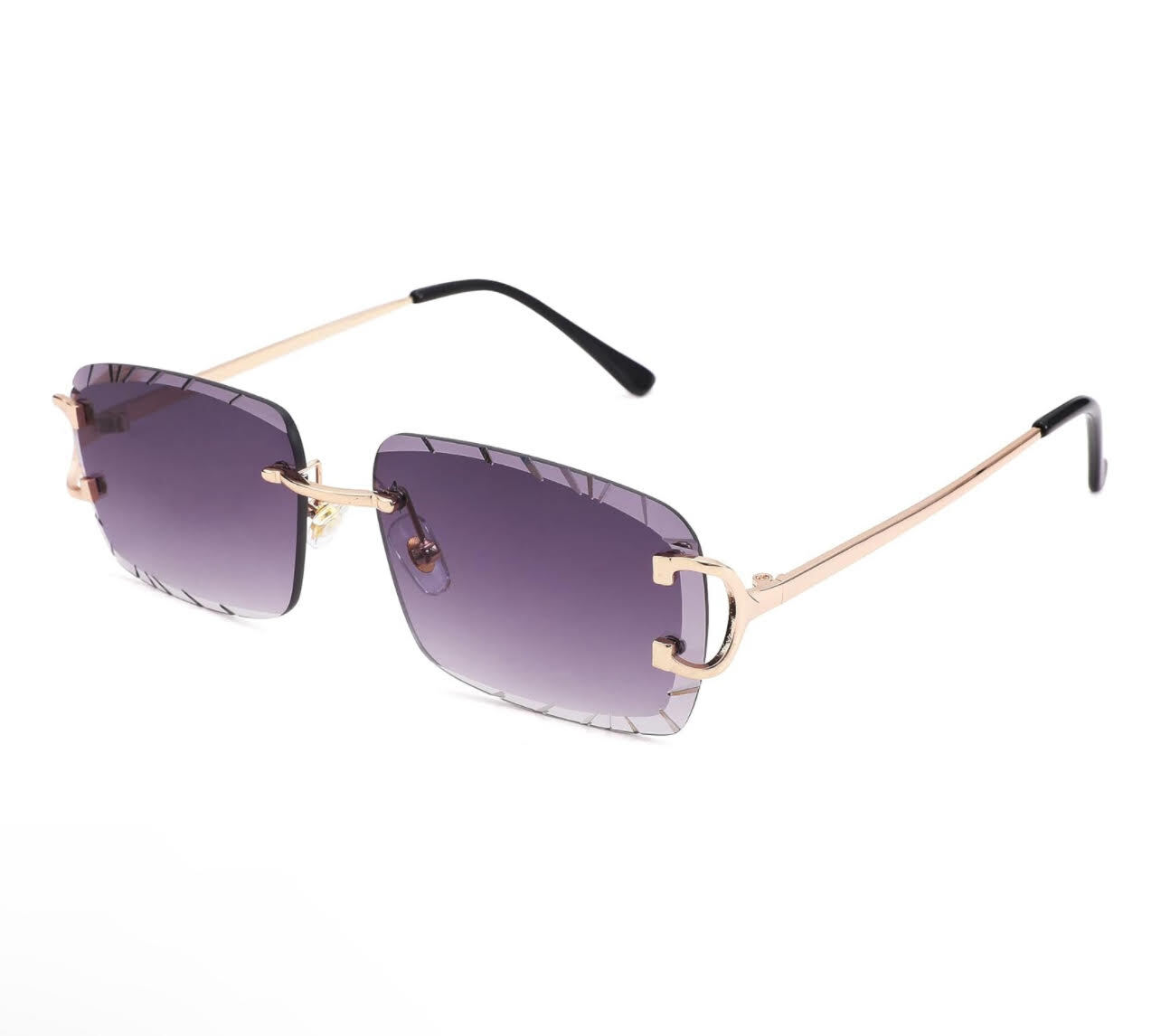 Sunglasses Framless Men Square Classic Retro Style Outdoor Hip Hop Migos Clear
