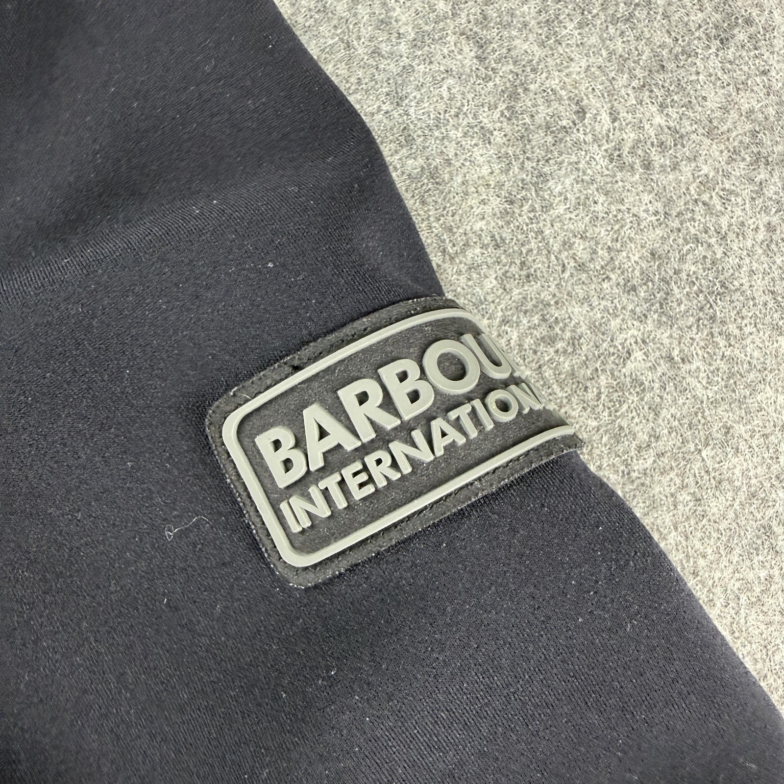 Barbour International Hoodie Mens Medium Black Baffle Full Zip MQS0005BK31