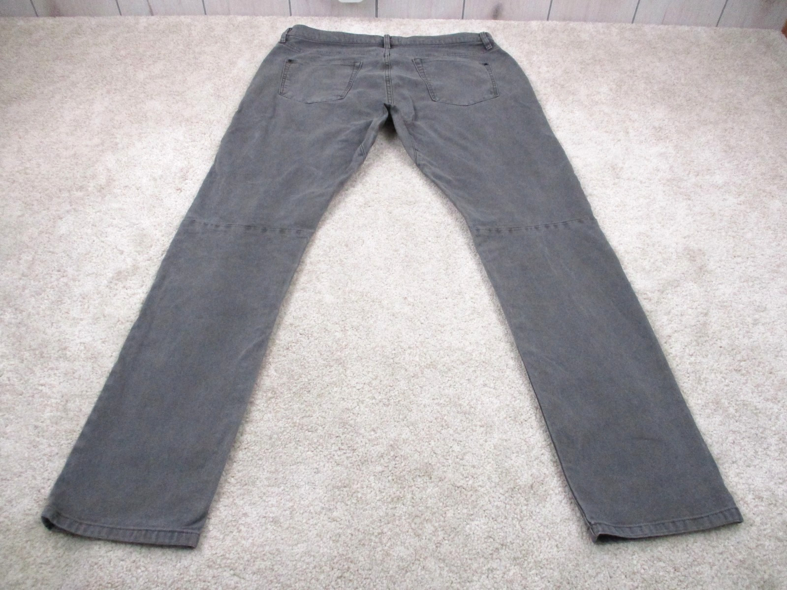 Proof Rover Slim Pants Mens 38 Gray Canvas Stretch Chino Casual Huckberry 38×34